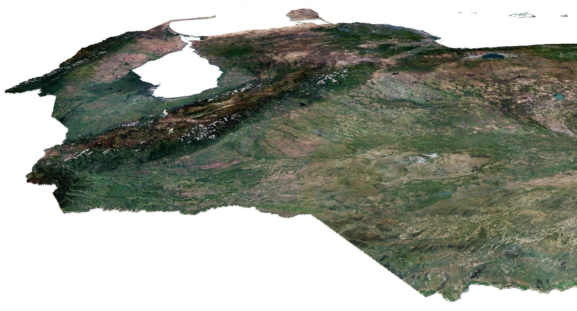 Venezuela Terrain 3D Map 3D model_8