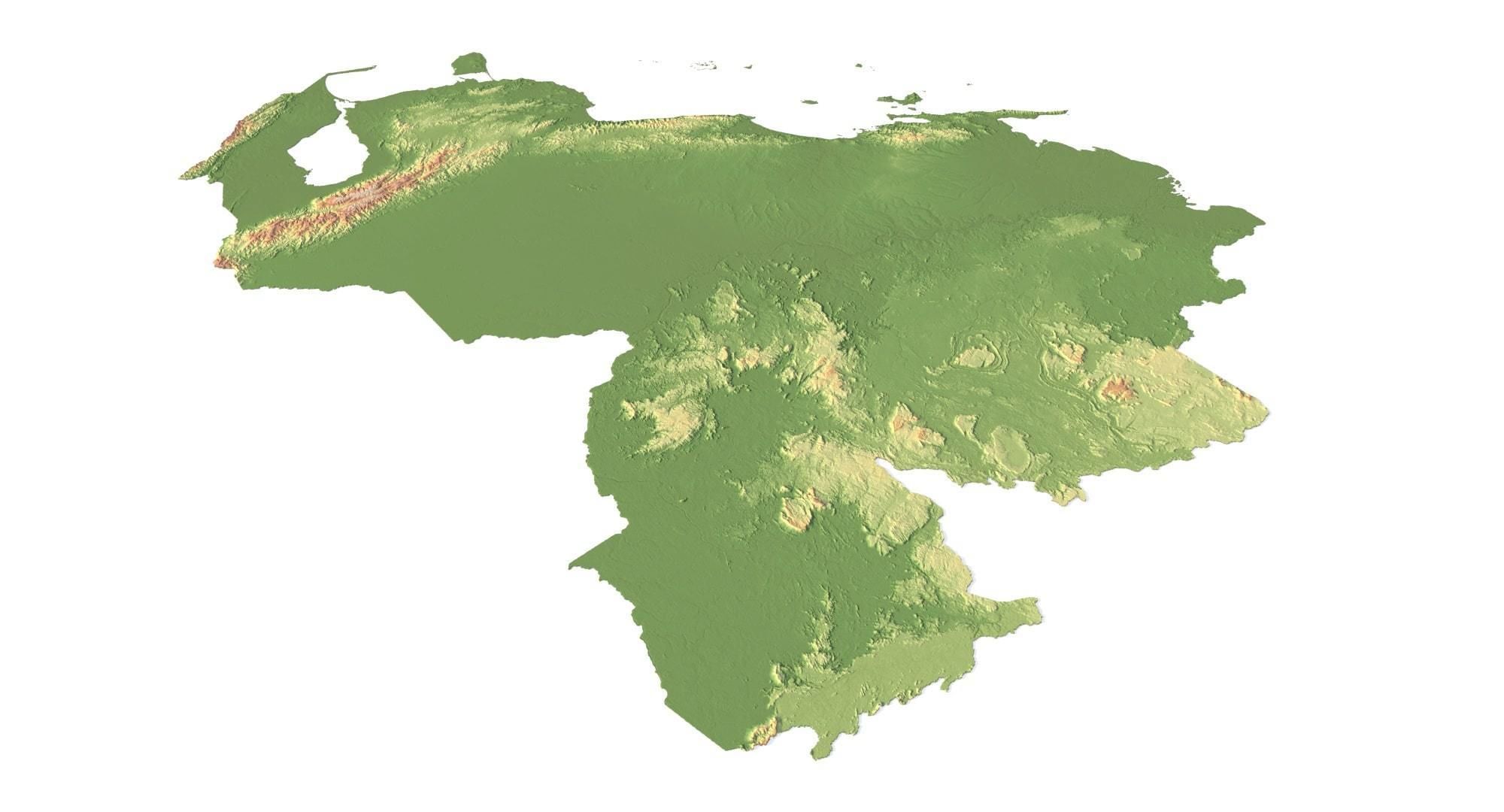 Venezuela Terrain 3D Map 3D model_7