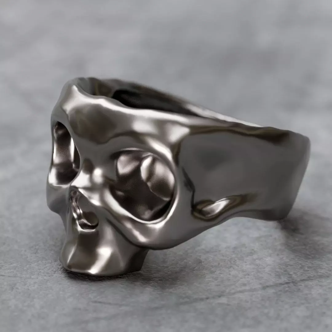 3D Printable Skull Ring for Jewelry 3D print model 3D print model_0