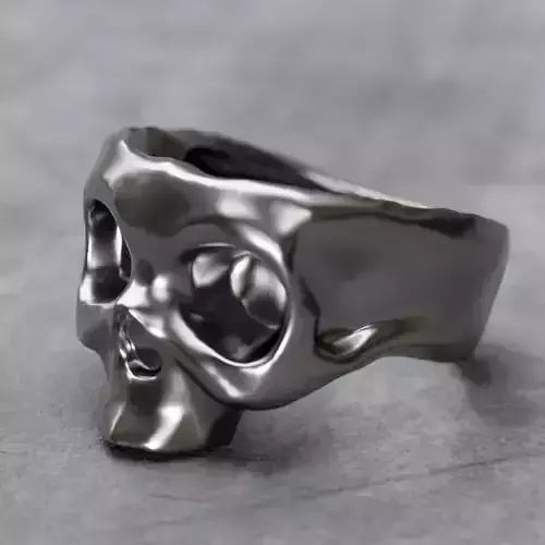 3D Printable Skull Ring for Jewelry 3D print model