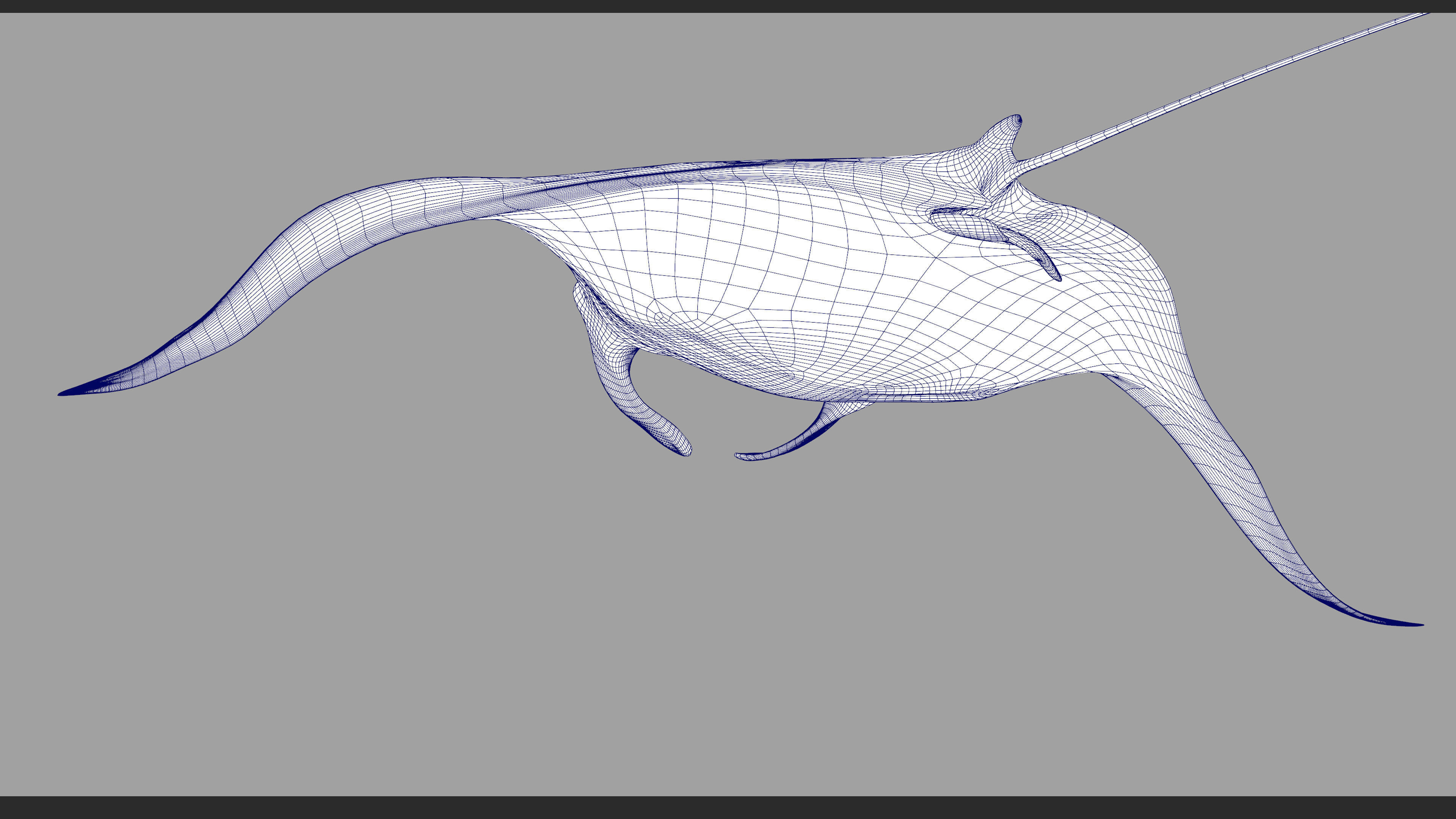 Giant Manta Ray Low-poly 3D model_14