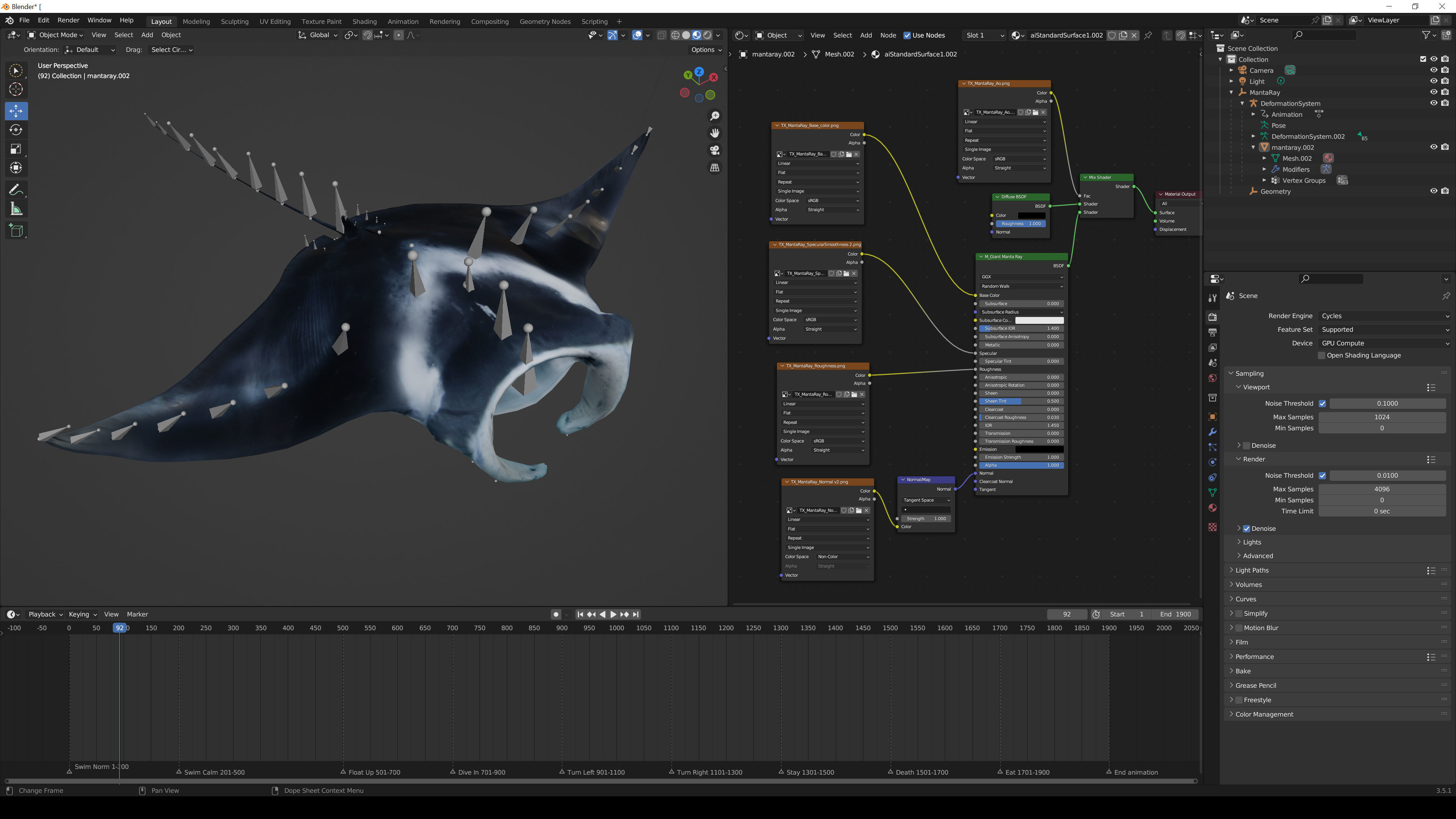 Giant Manta Ray Low-poly 3D model_26