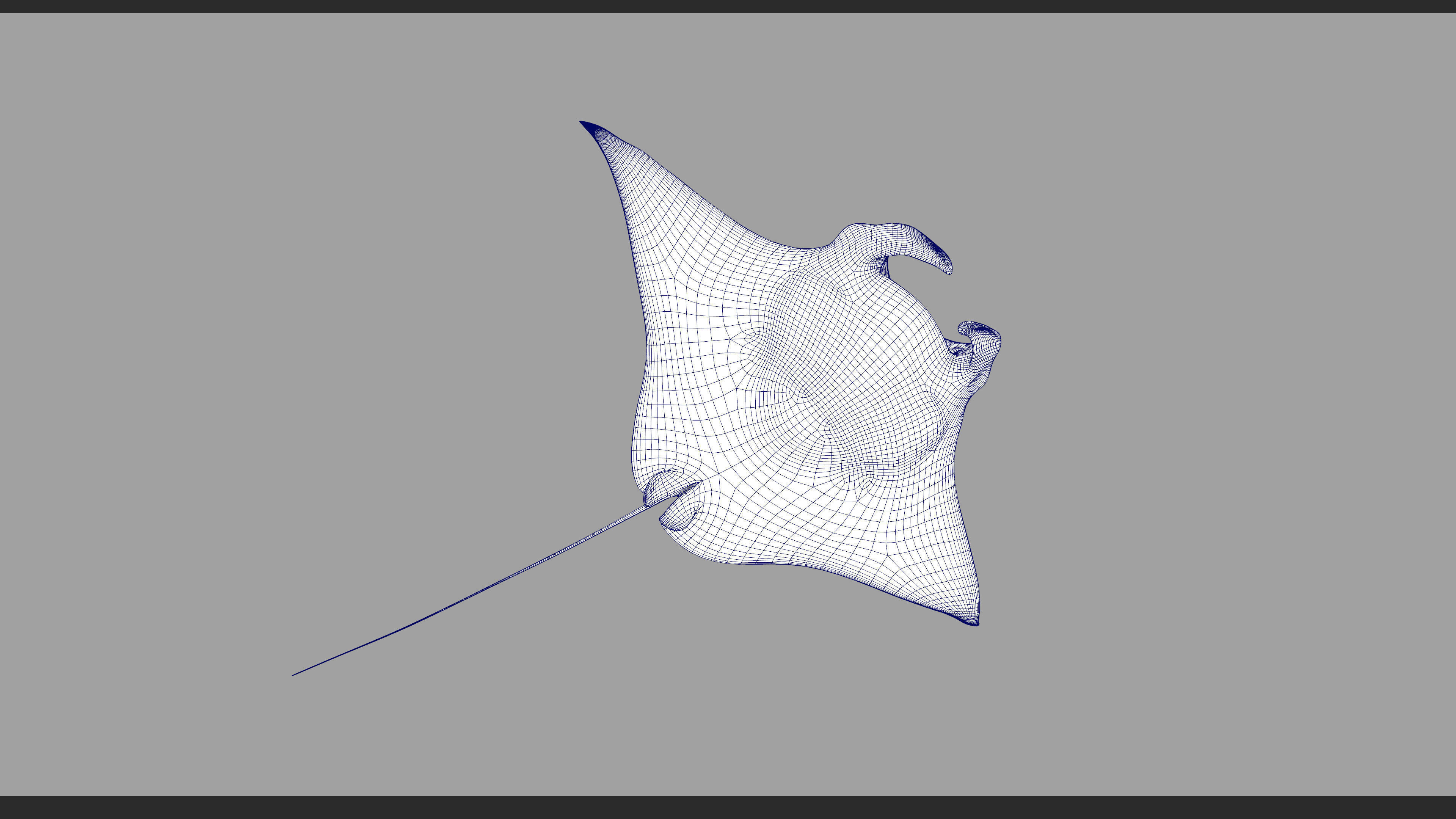 Giant Manta Ray Low-poly 3D model_11