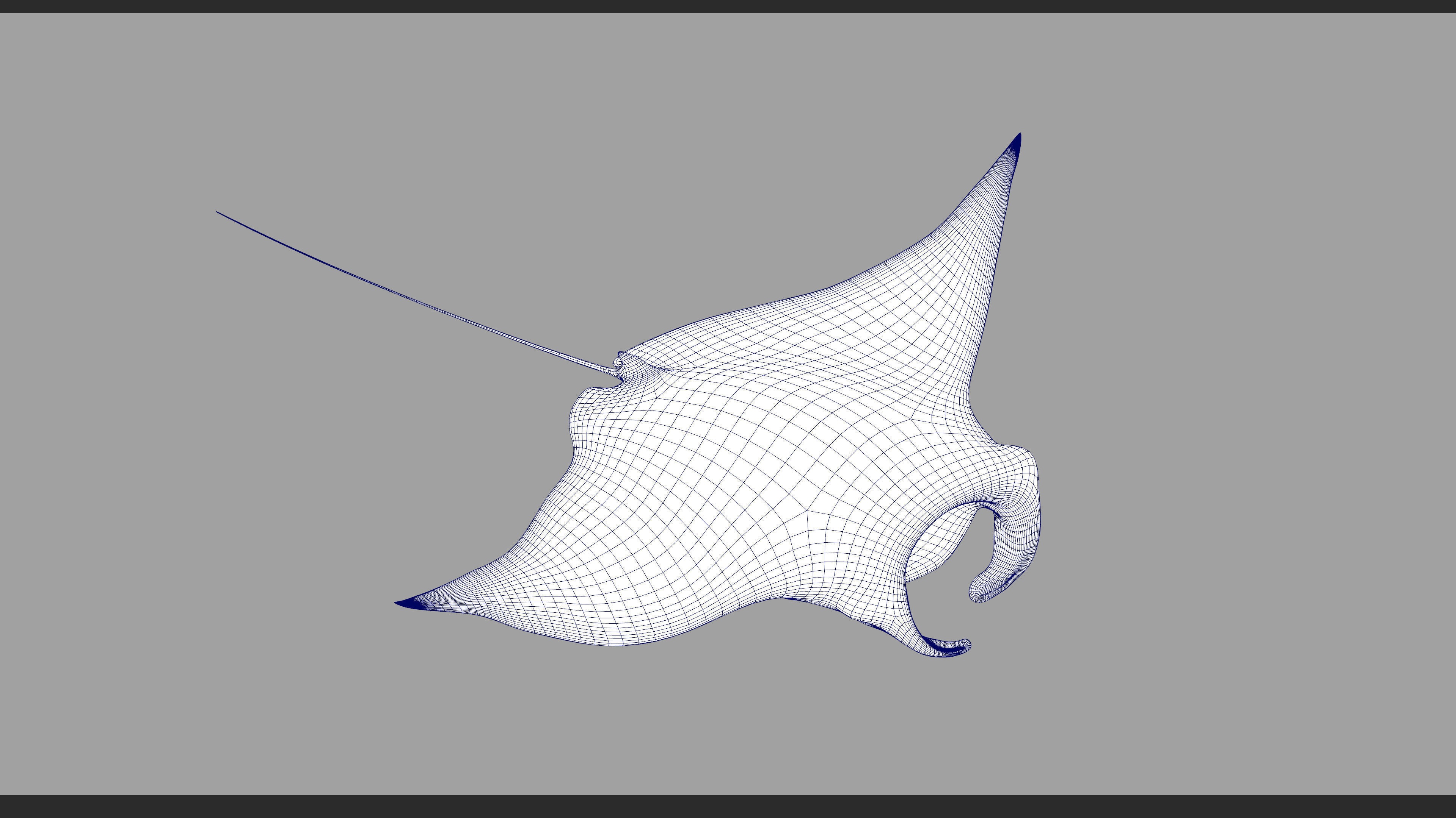 Giant Manta Ray Low-poly 3D model_10
