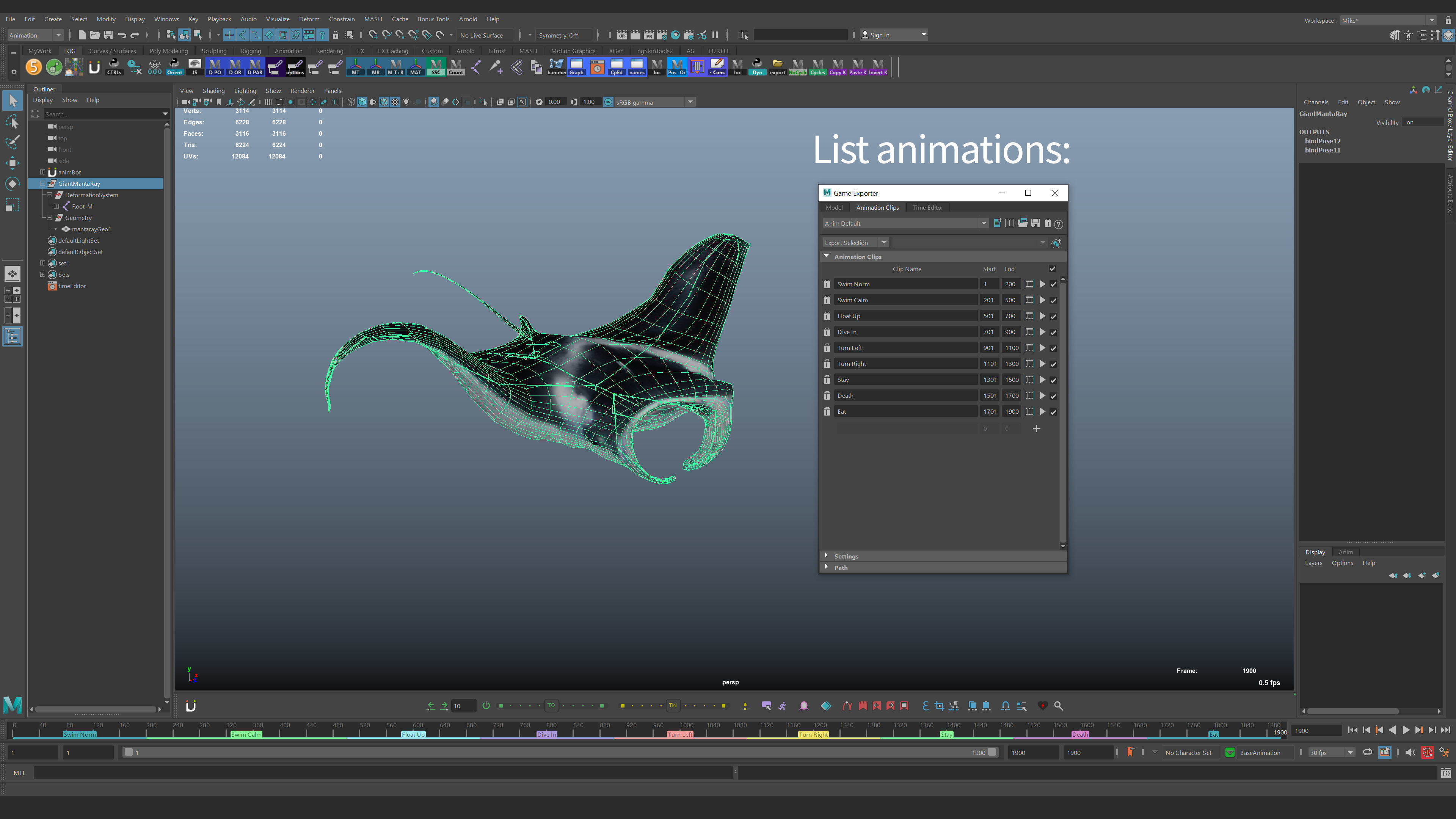 Giant Manta Ray Low-poly 3D model_25