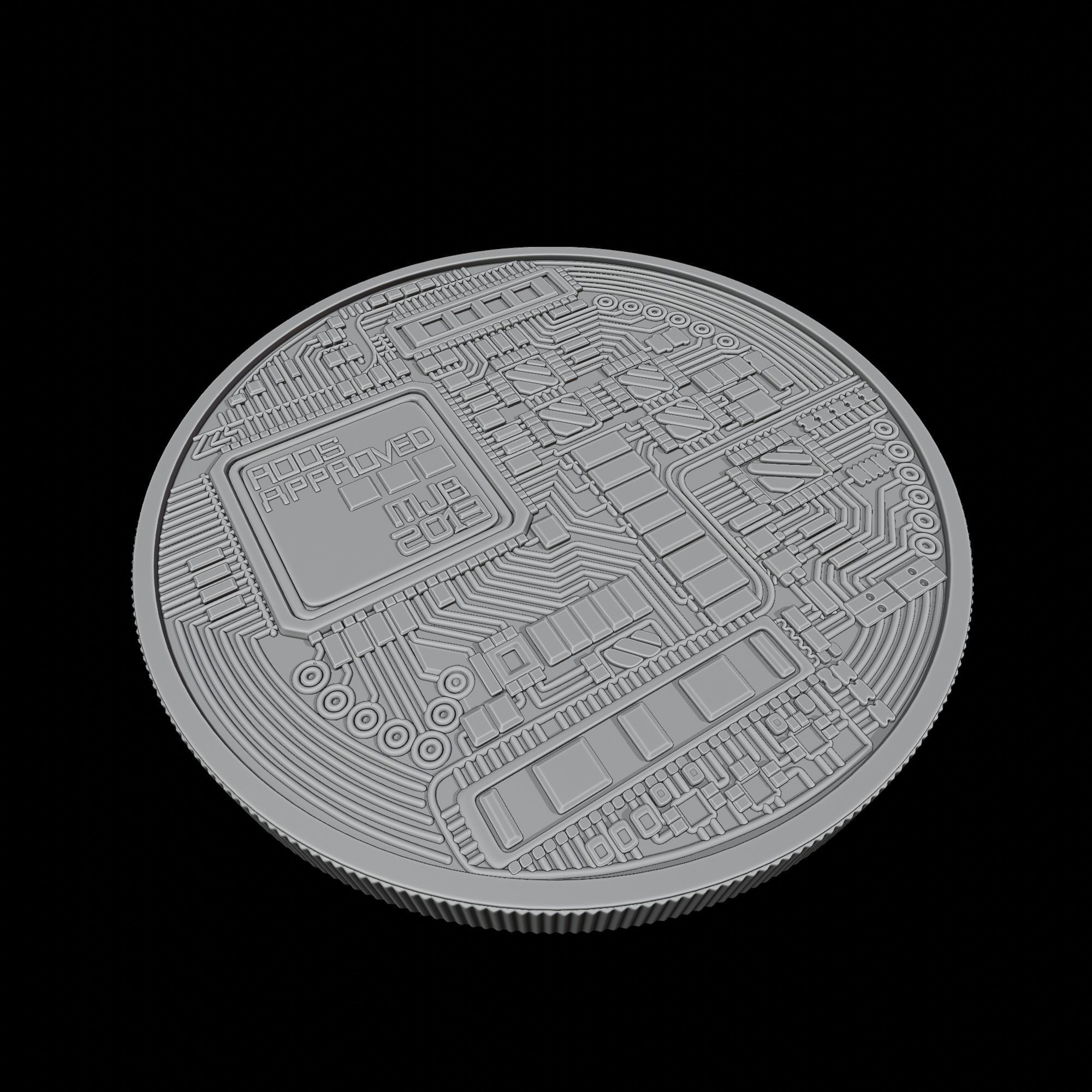 BITCOIN HIGH DETAILED MODEL 3D model_10