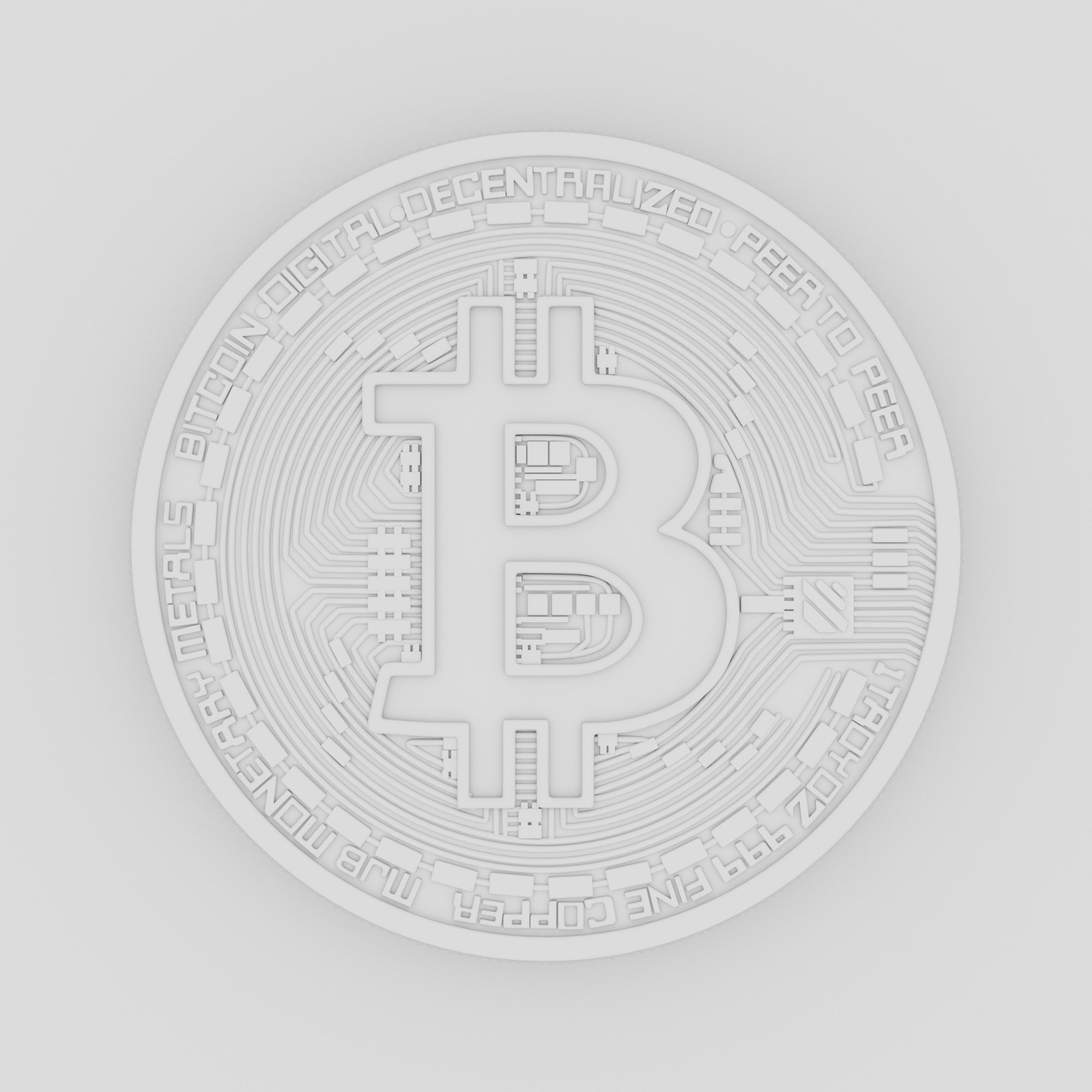 BITCOIN HIGH DETAILED MODEL 3D model_4