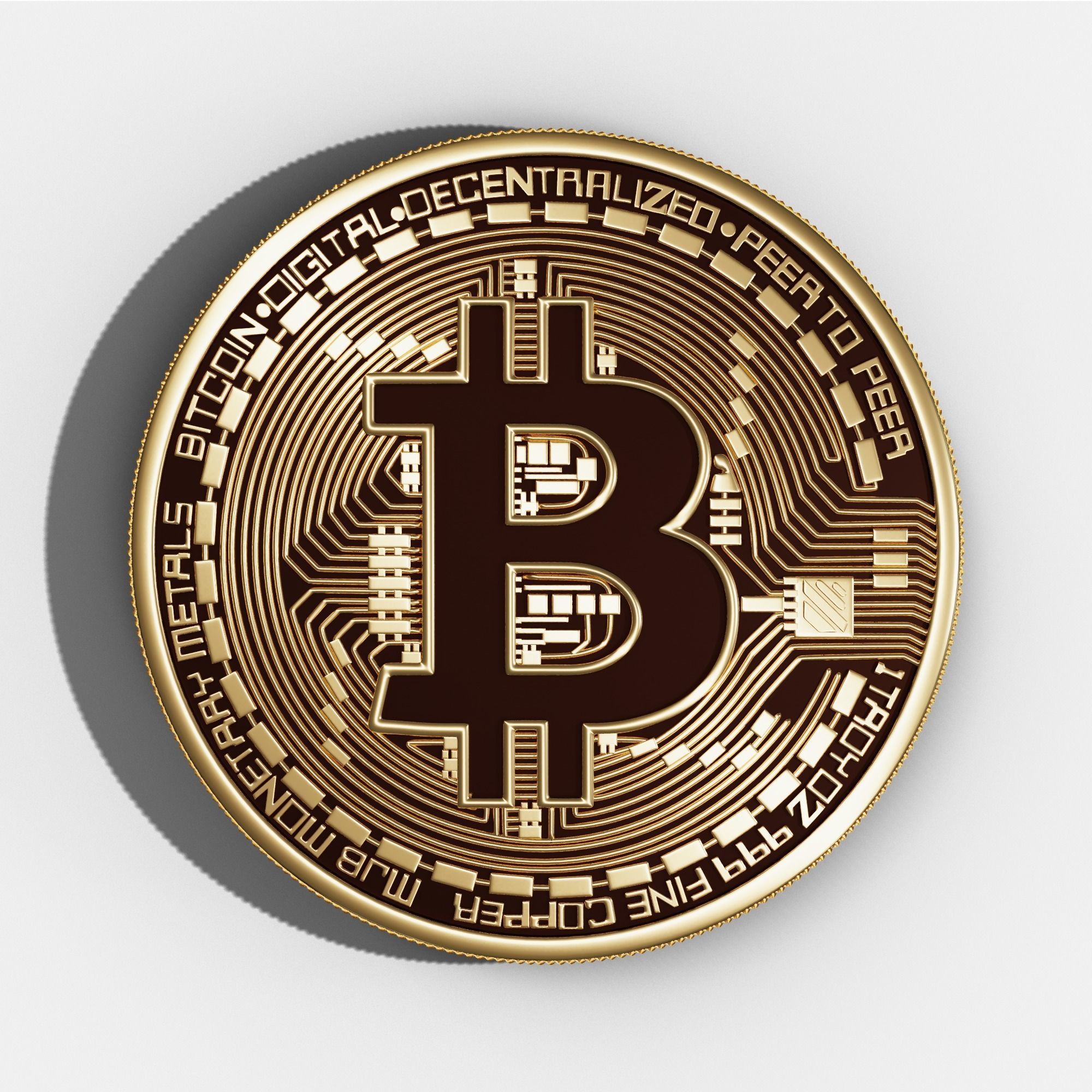 BITCOIN HIGH DETAILED MODEL 3D model_2