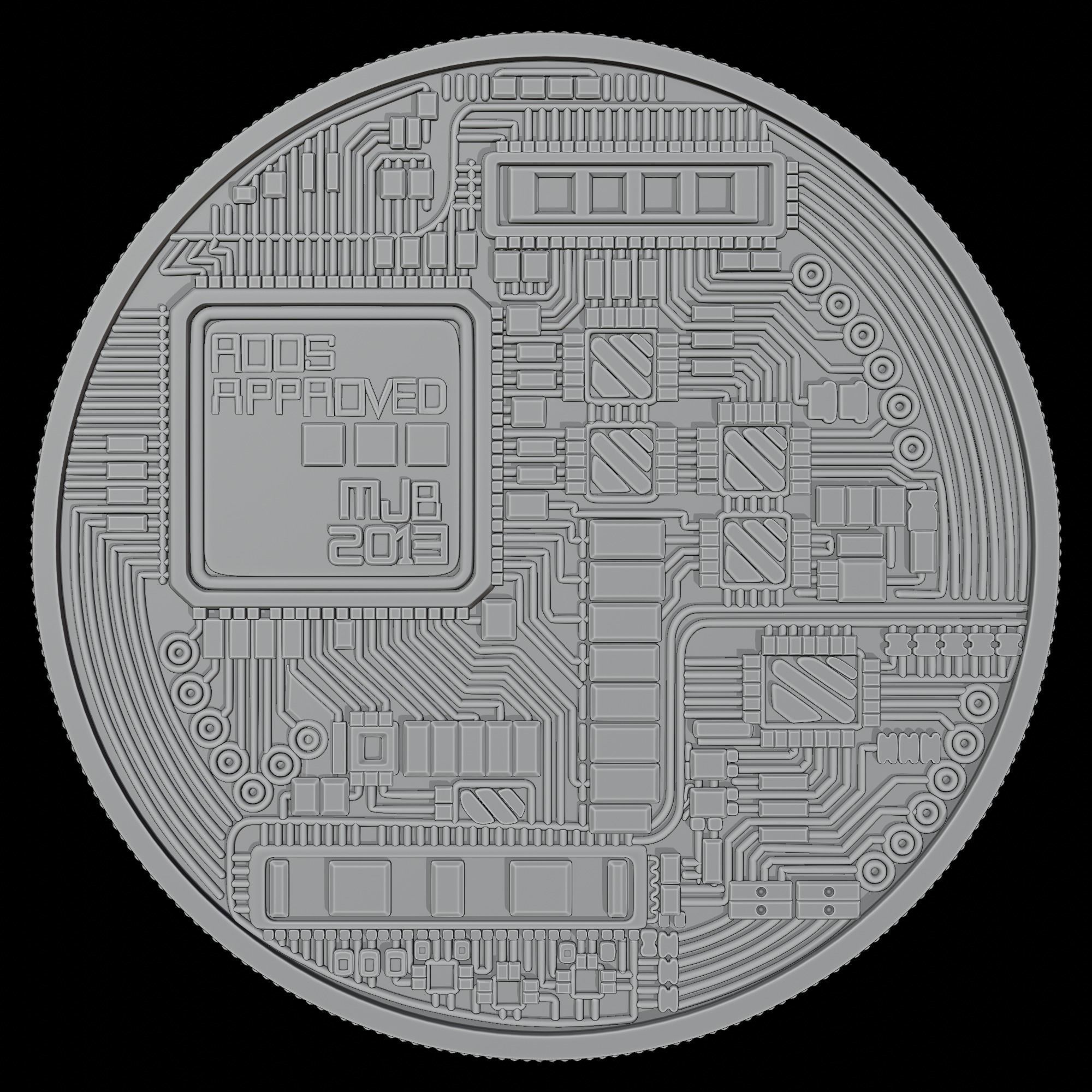 BITCOIN HIGH DETAILED MODEL 3D model_8