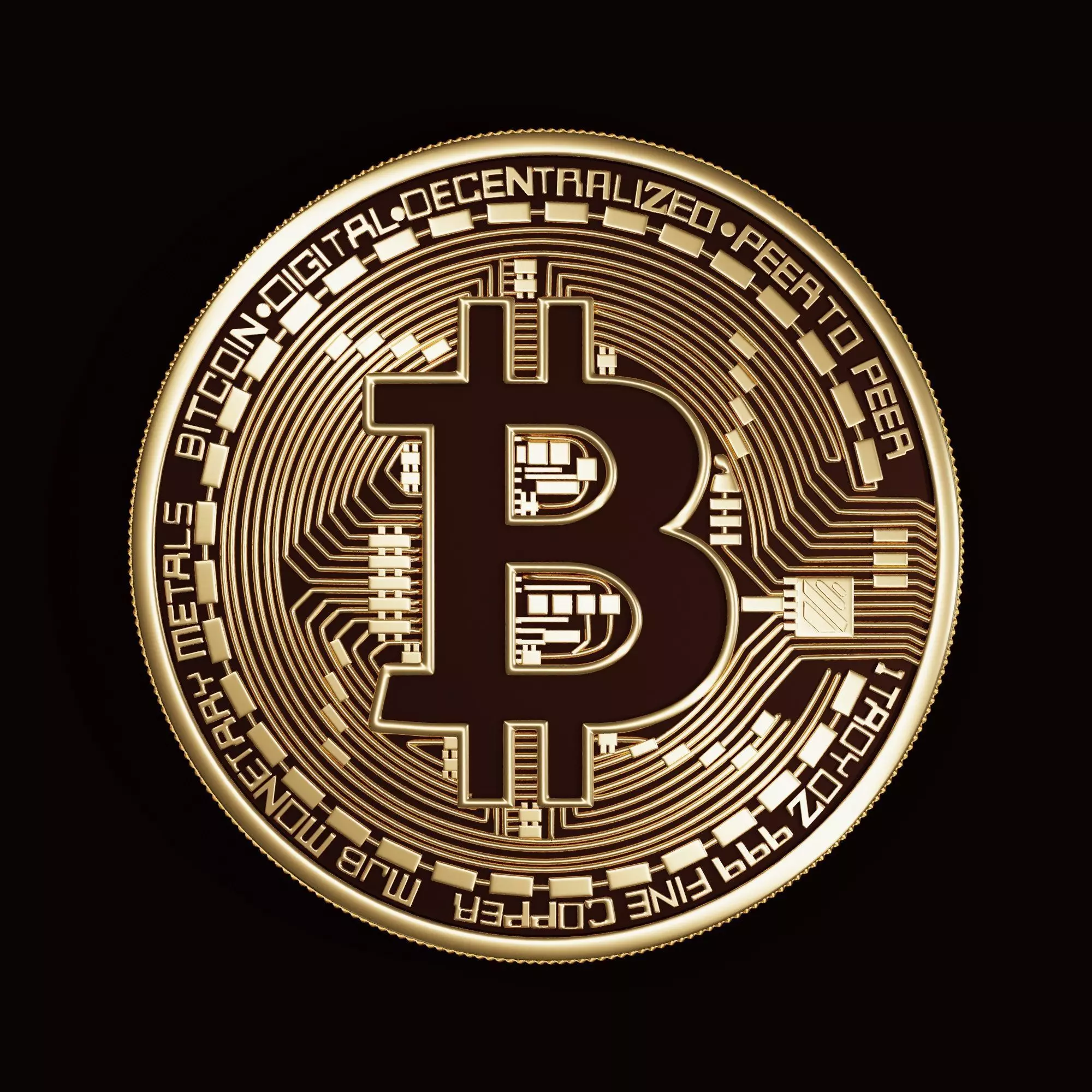 BITCOIN HIGH DETAILED MODEL 3D model_0