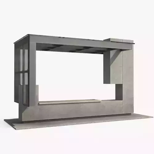 Bus Stop v2 Low-poly 3D model