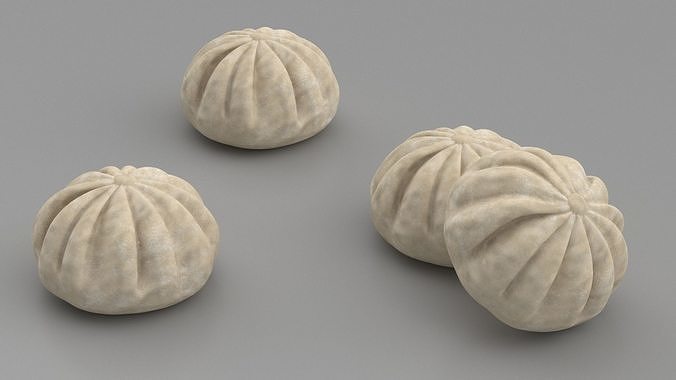 Asian Dumpling Raw 3D model 3