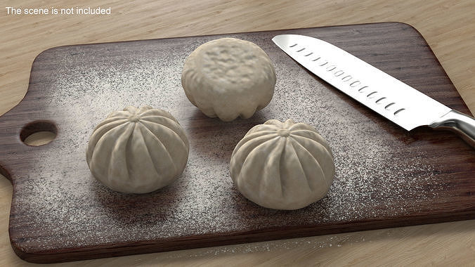 Asian Dumpling Raw 3D model