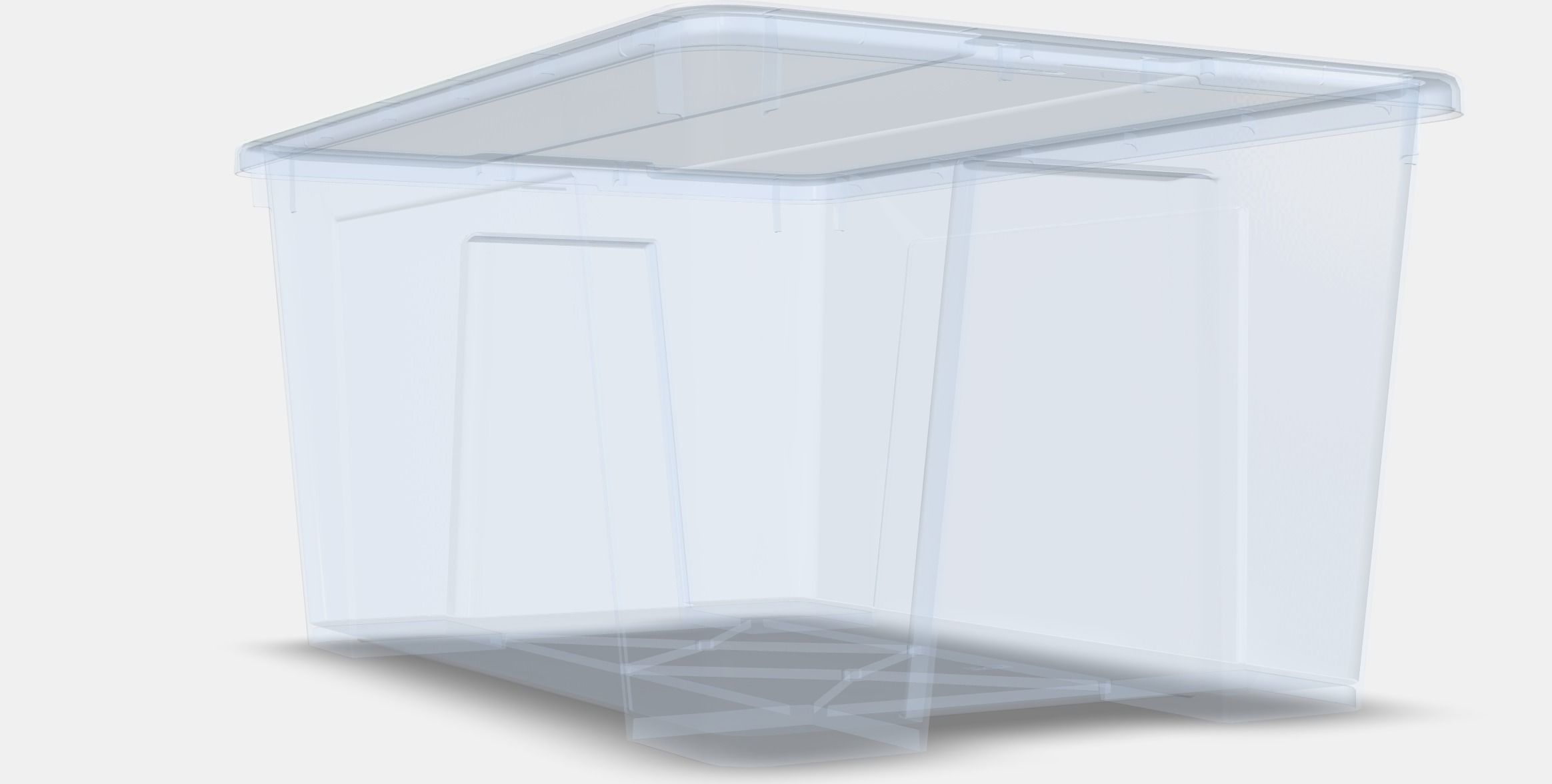 SAMLA Box with lid 2 Low-poly 3D model_2