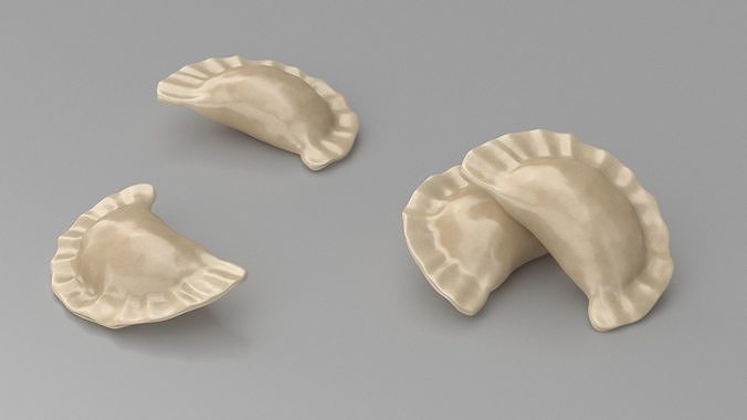 Vareniki Dumpling Cooked 3D model 3