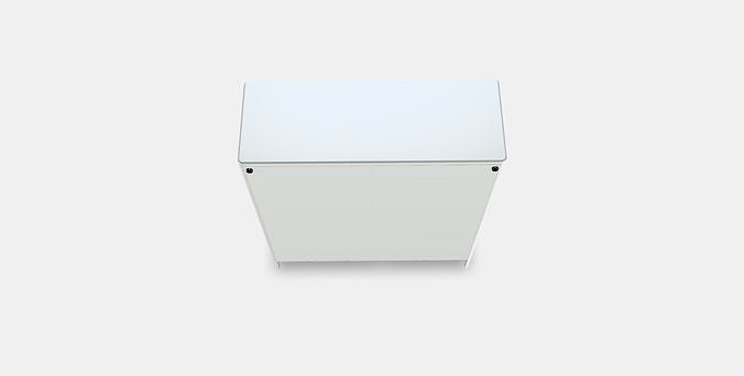 IDASEN Cabinet with sliding glass doors Low-poly 3D model