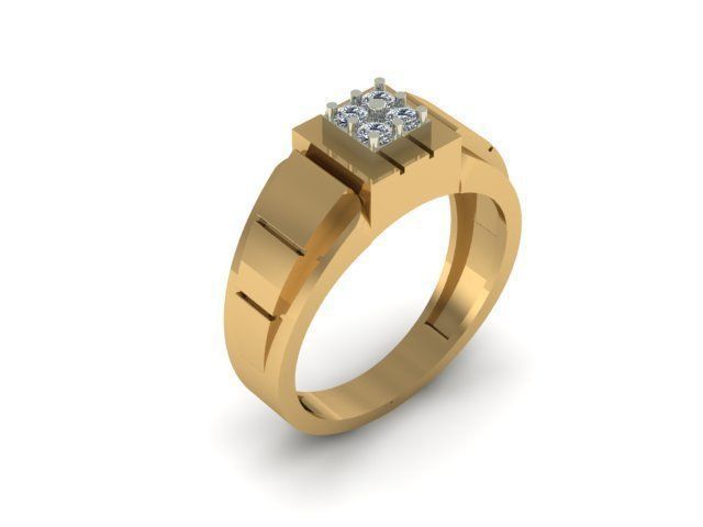 men ring 3D print model_6