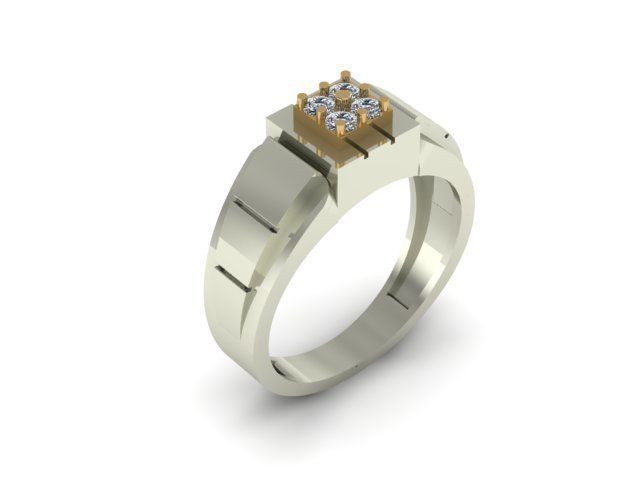 men ring 3D print model_7