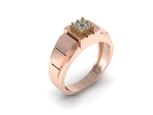 men ring 3D print model_8