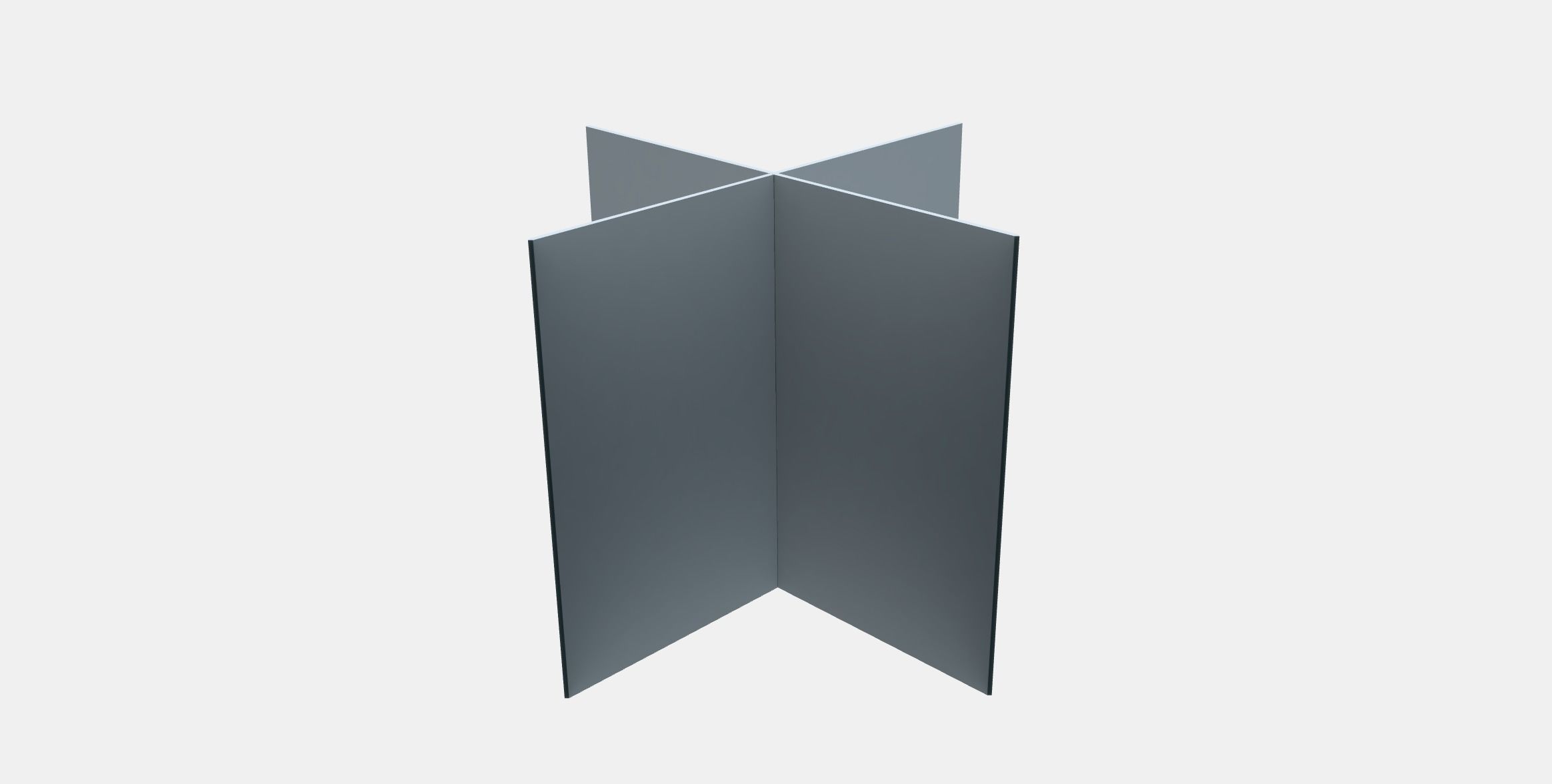 KALLAX Insert with compartments Low-poly 3D model_7