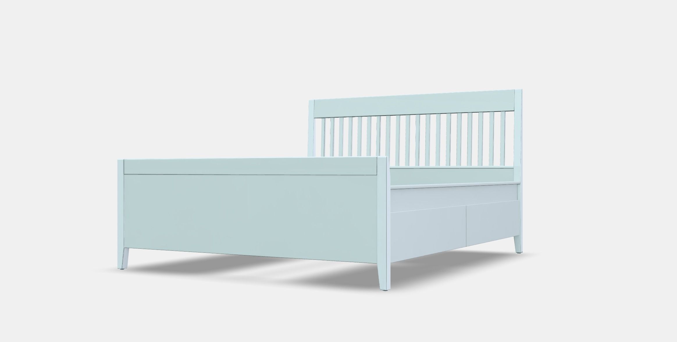 IDANAS Bed frame with drawers Low-poly 3D model_13