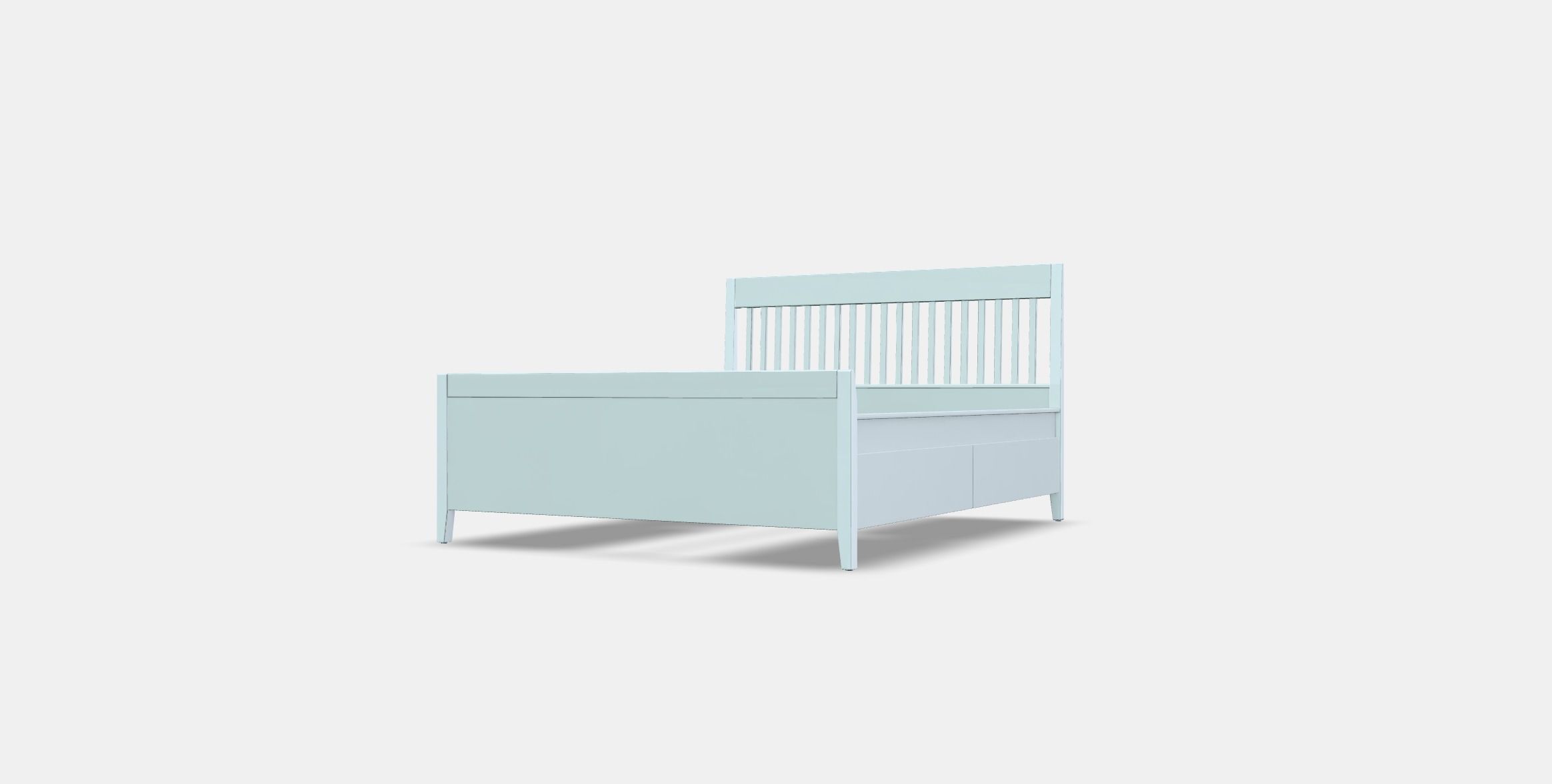 IDANAS Bed frame with drawers Low-poly 3D model_12