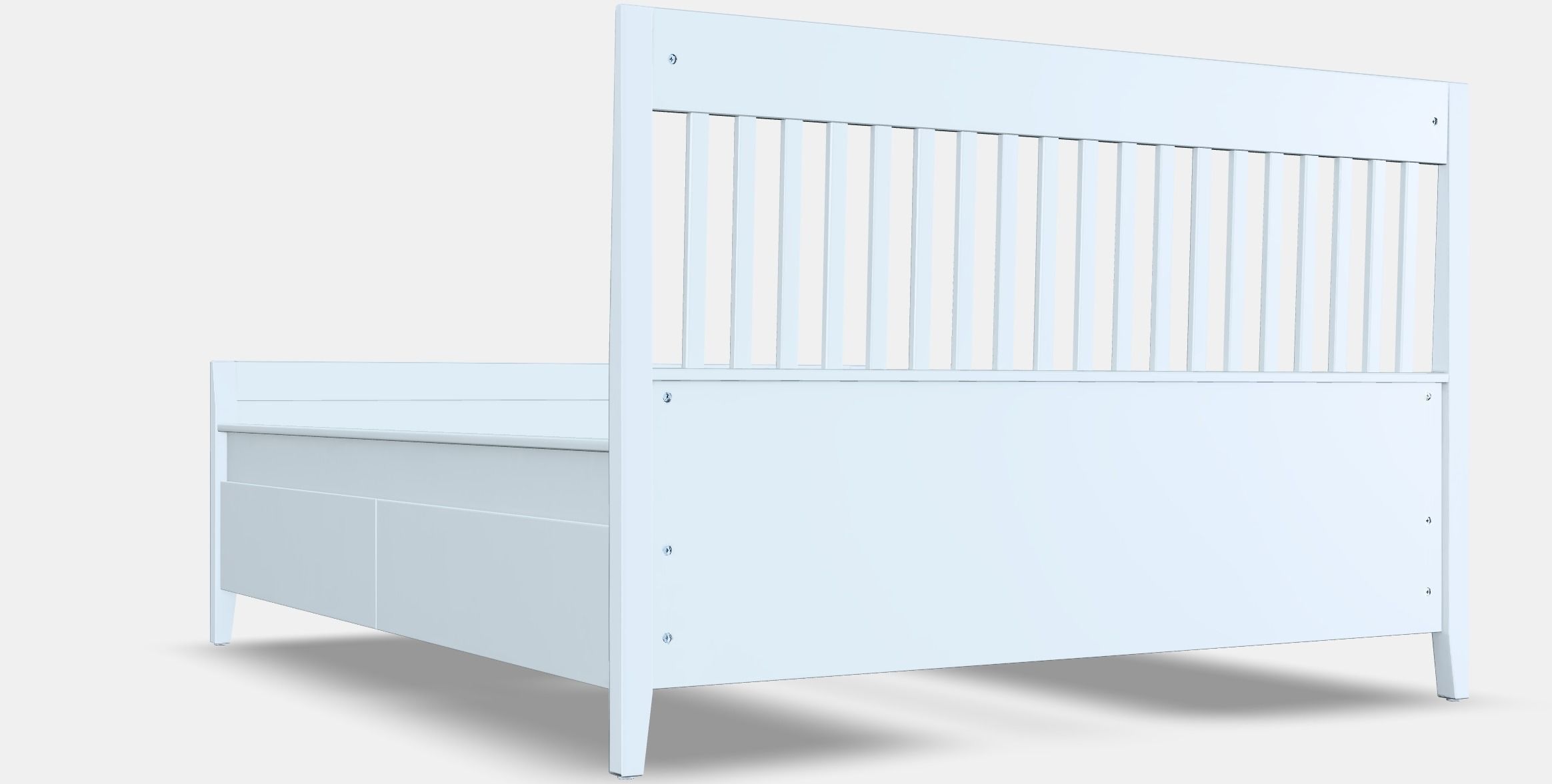IDANAS Bed frame with drawers Low-poly 3D model_4
