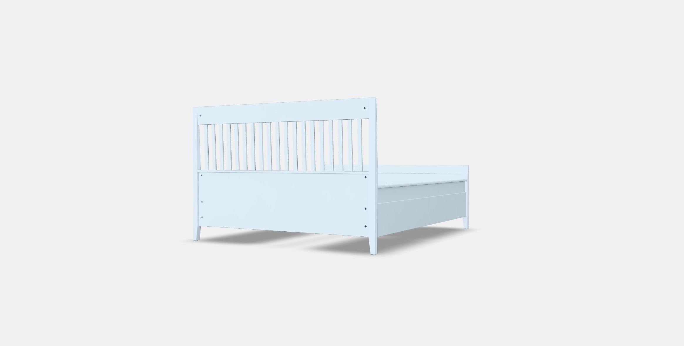 IDANAS Bed frame with drawers Low-poly 3D model_3