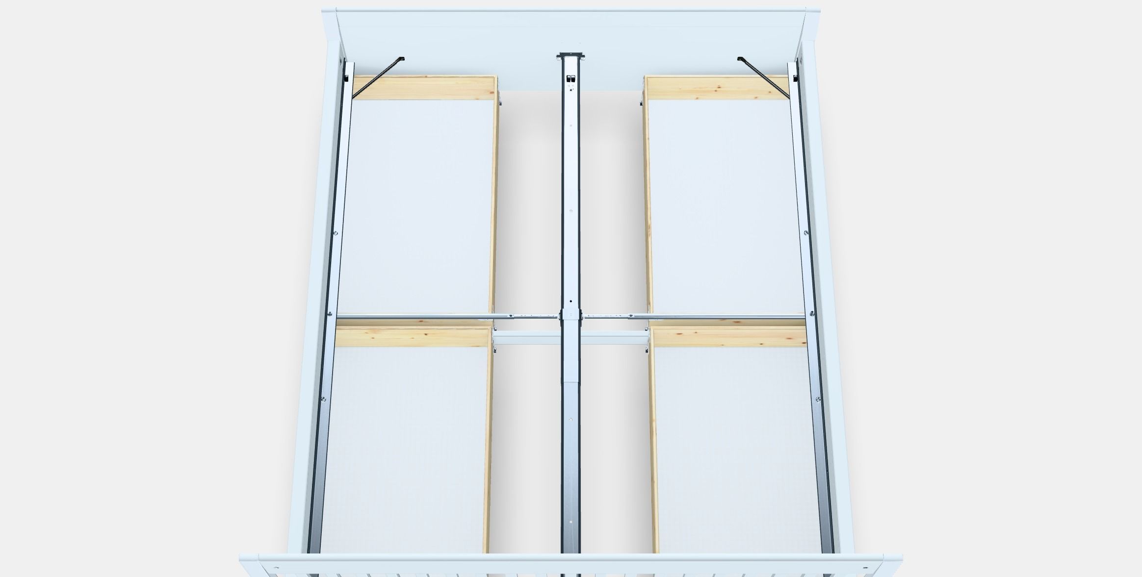 IDANAS Bed frame with drawers Low-poly 3D model_5