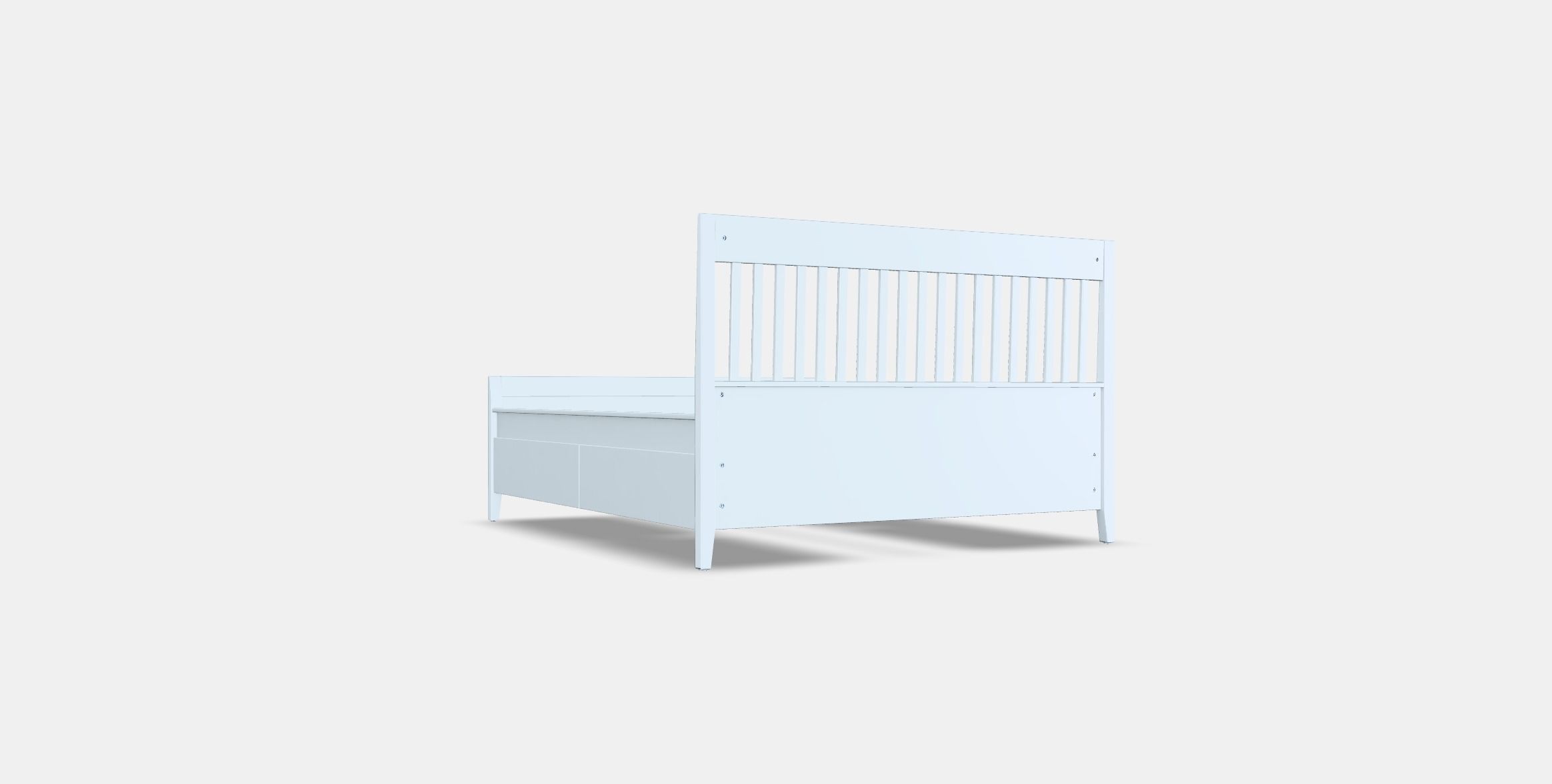IDANAS Bed frame with drawers Low-poly 3D model_16