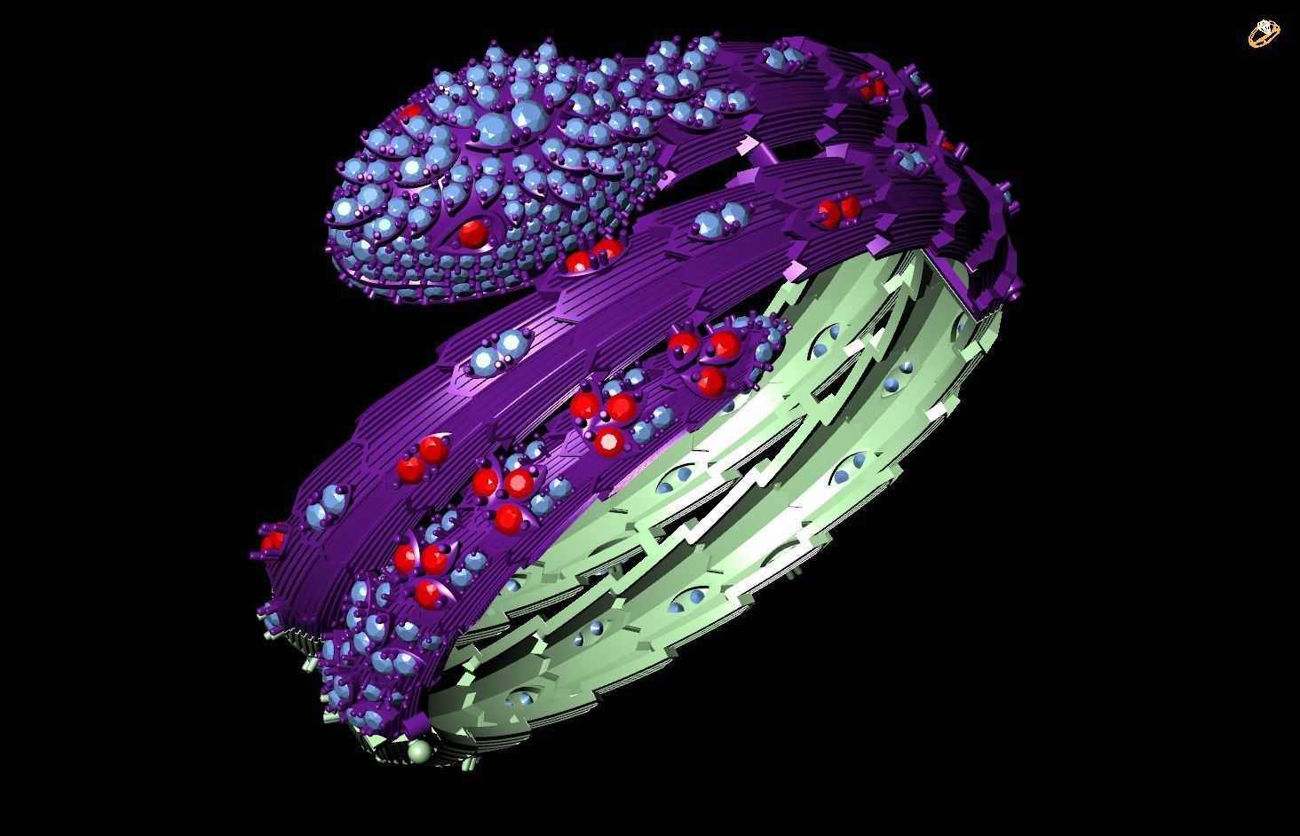 Bvlgari Bangle 3D print model_4