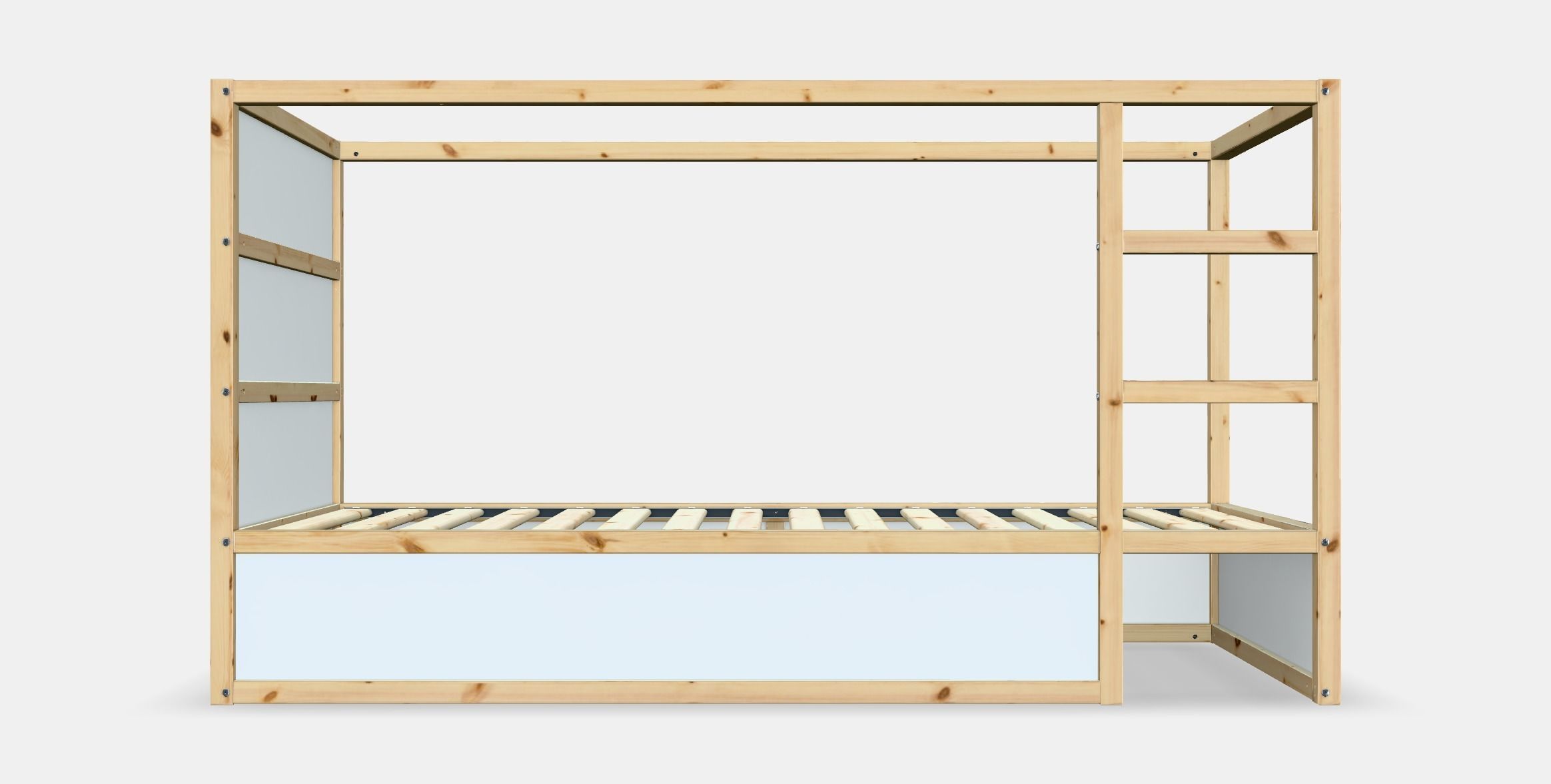 KURA Double-sided bed Low-poly 3D model_15