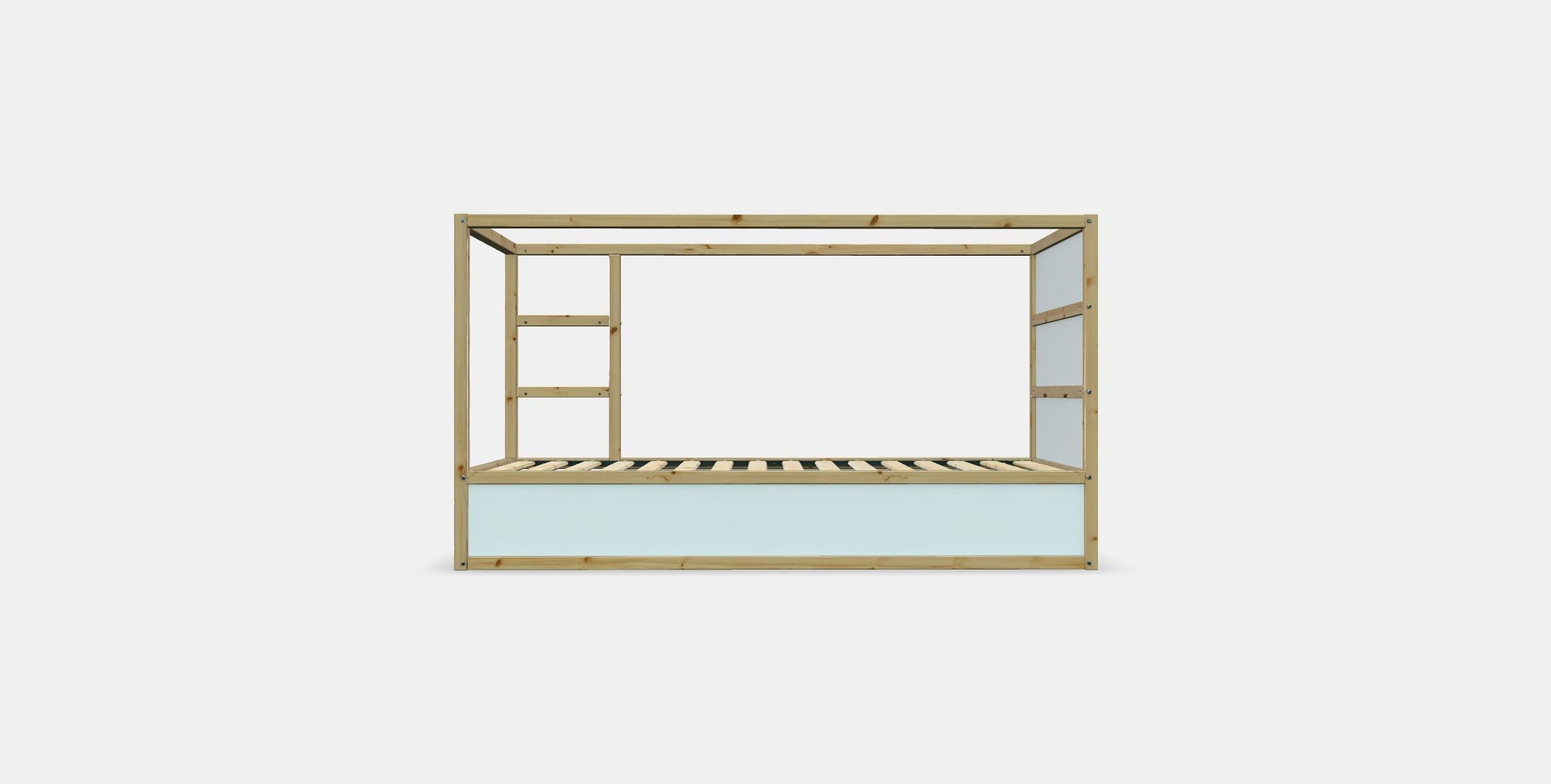KURA Double-sided bed Low-poly 3D model_10