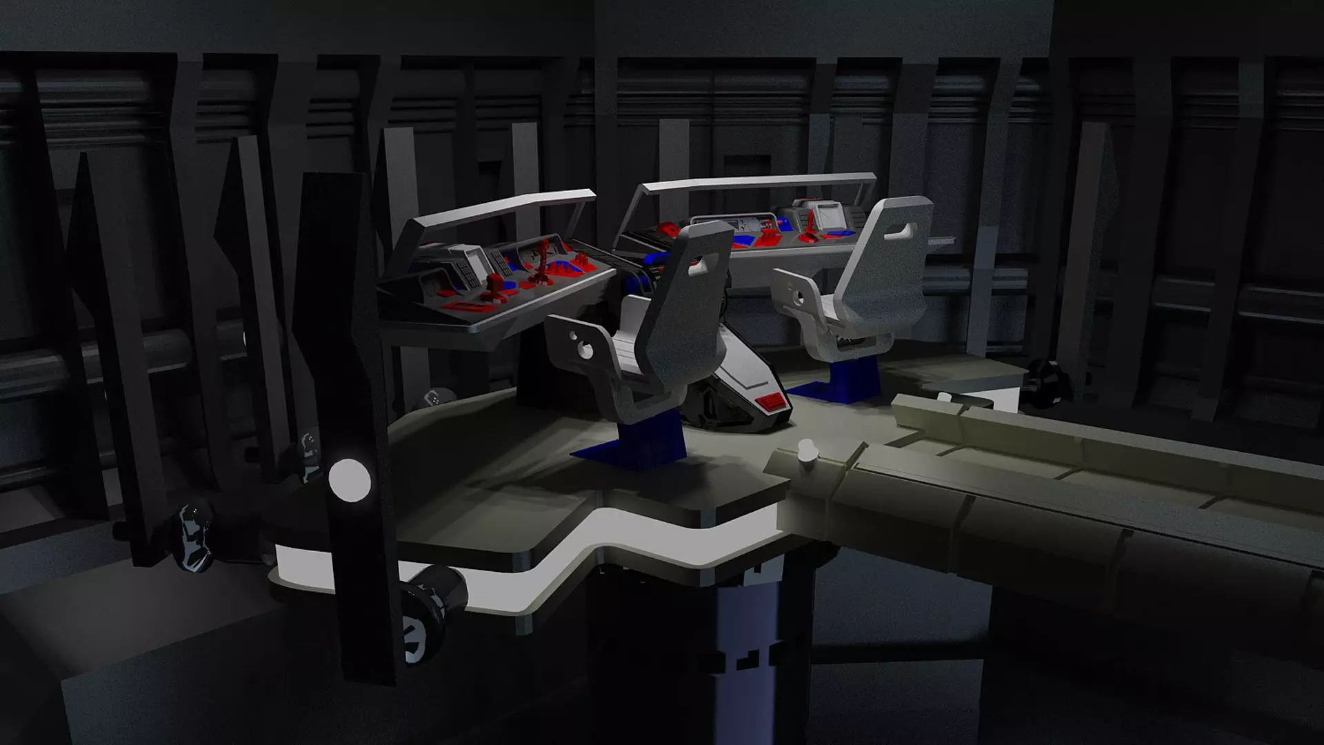 spaceship space station futuristic sci-fi fantasy 3D model_0