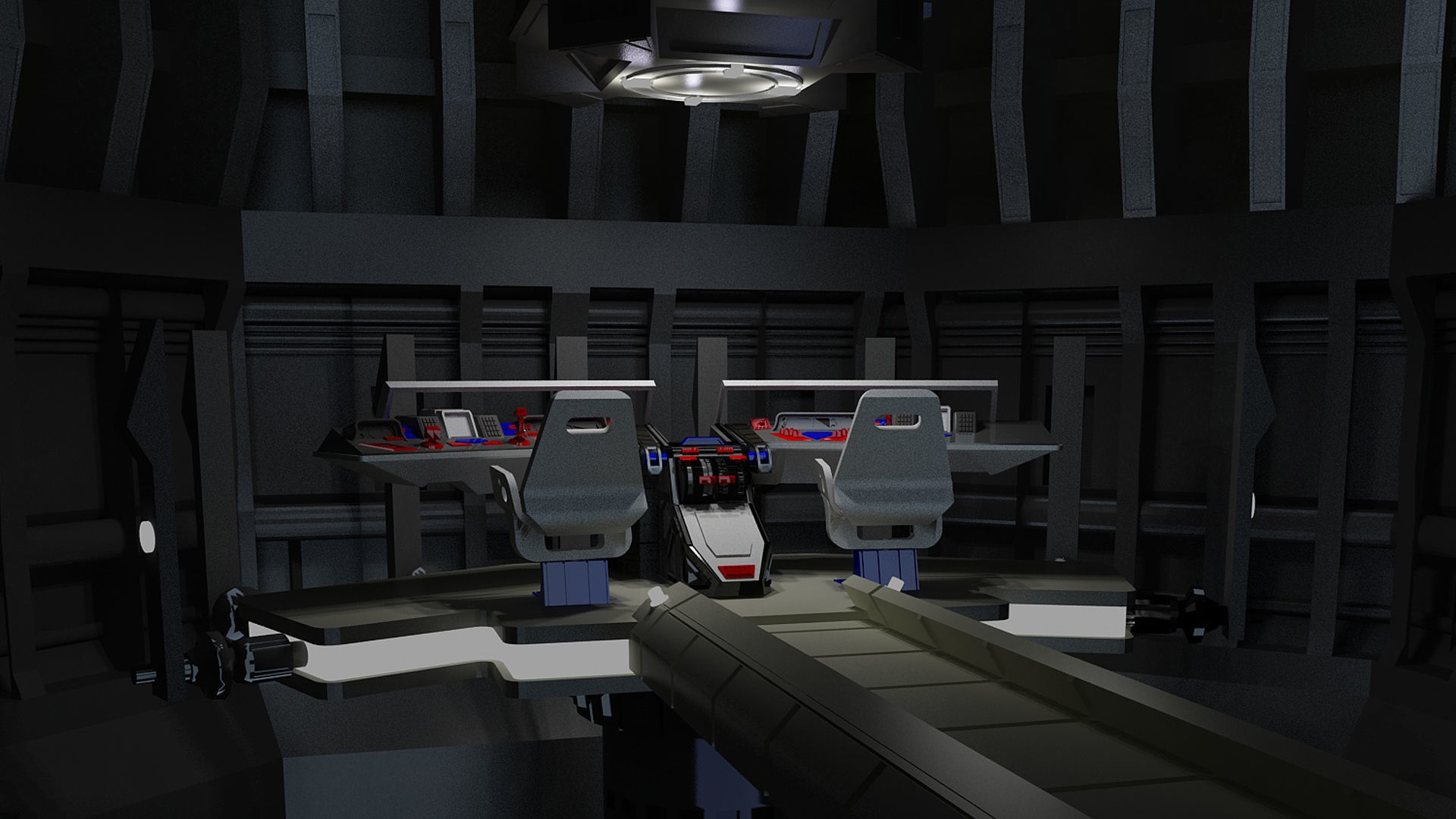 spaceship space station futuristic sci-fi fantasy 3D model_4