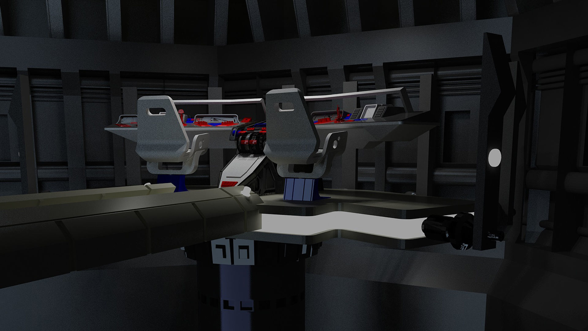 spaceship space station futuristic sci-fi fantasy 3D model_1