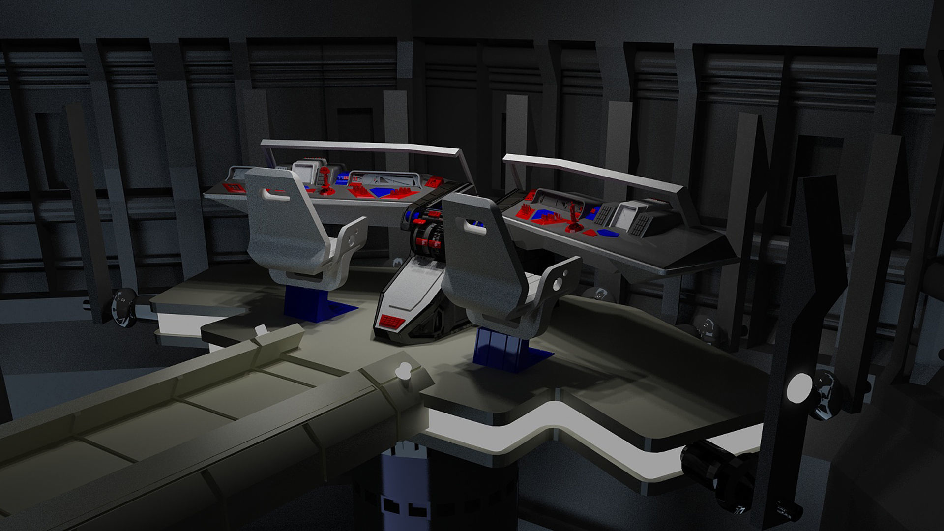 spaceship space station futuristic sci-fi fantasy 3D model_3