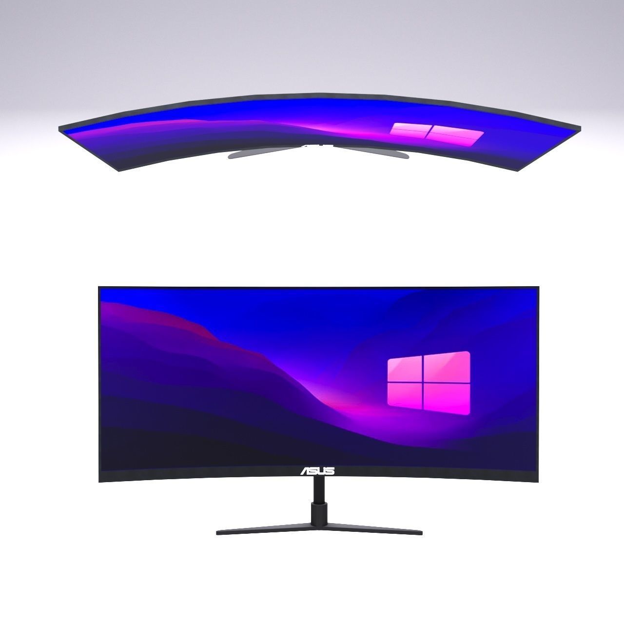 monitor Low-poly 3D model_1