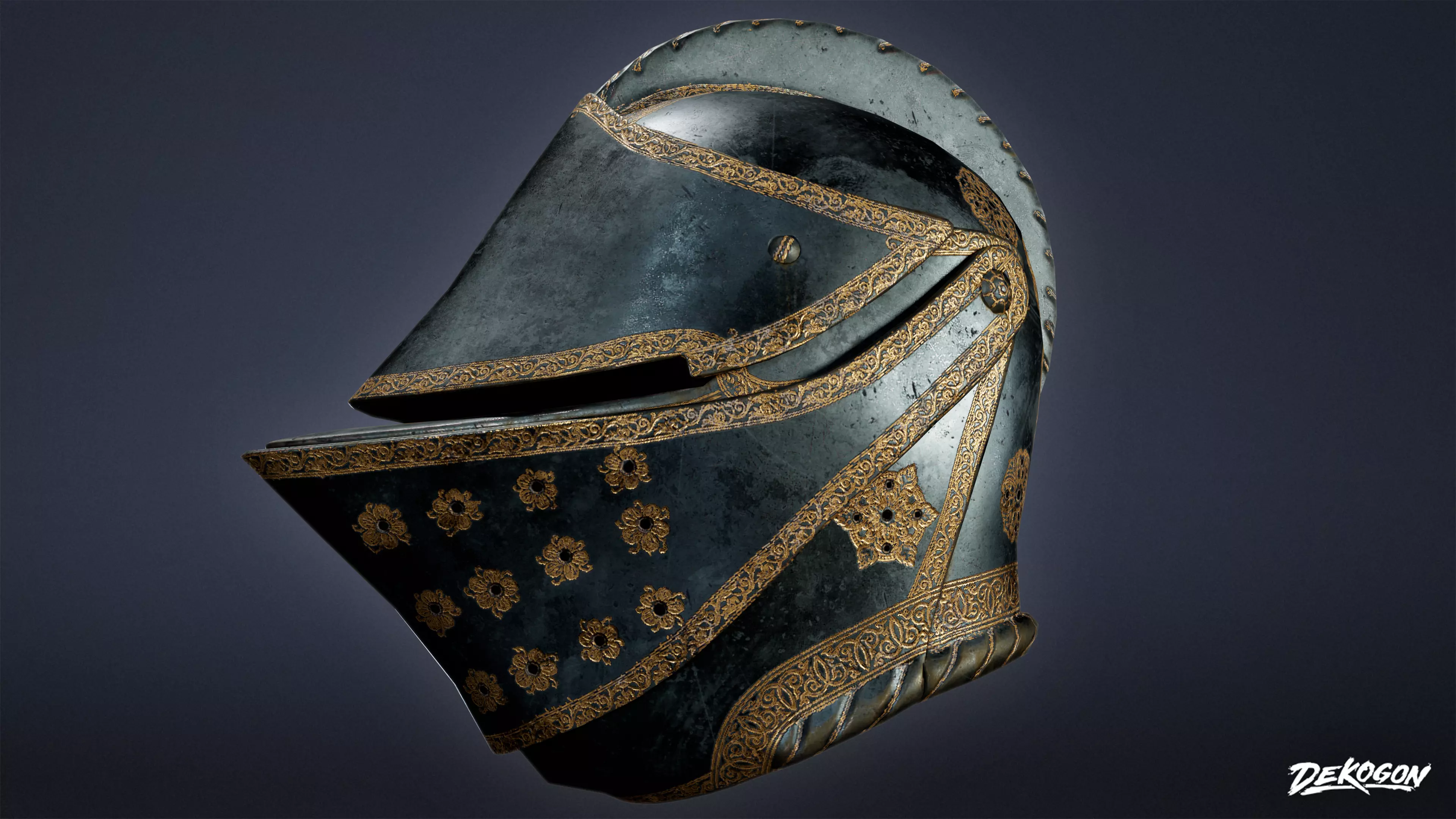 MEDIEVAL - Helmet 01 - LOW POLY Low-poly 3D model_0