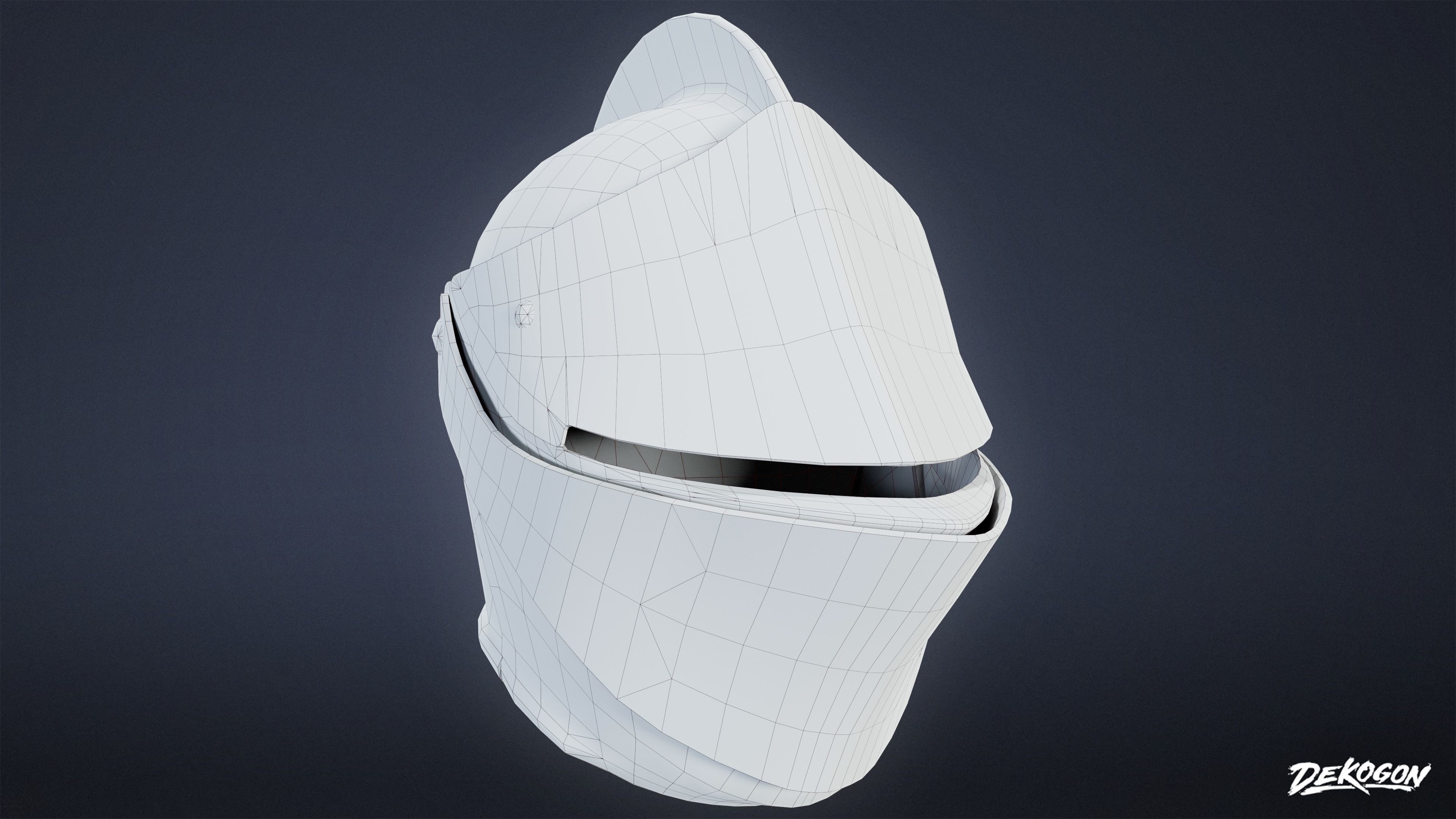 MEDIEVAL - Helmet 01 - LOW POLY Low-poly 3D model_8