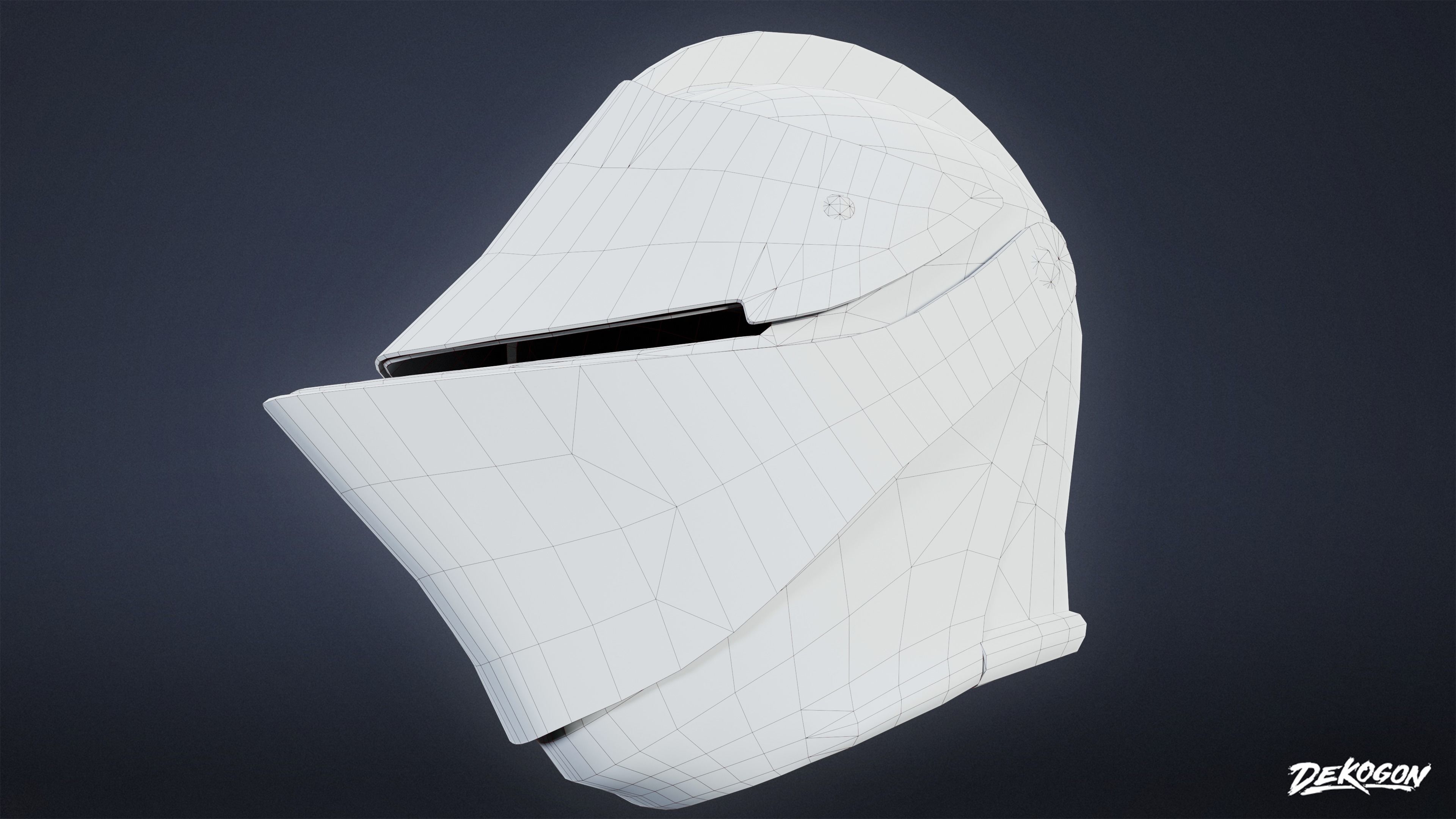 MEDIEVAL - Helmet 01 - LOW POLY Low-poly 3D model_7