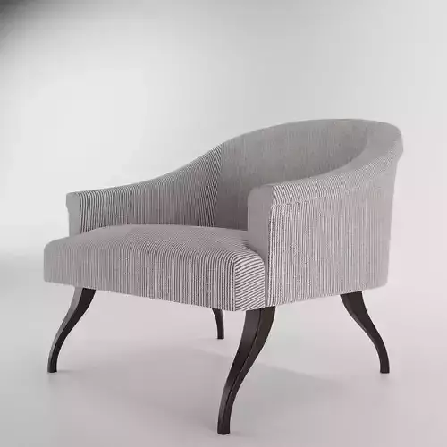 Grey Pinstripe Armchair