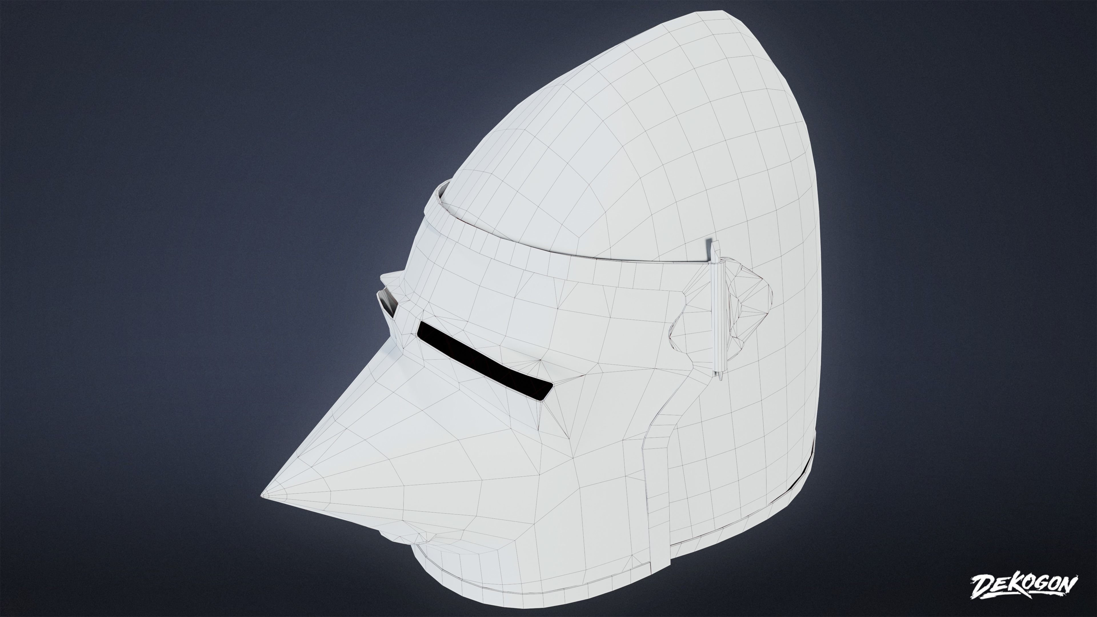 MEDIEVAL - Helmet 03 - LOW POLY Low-poly 3D model_7