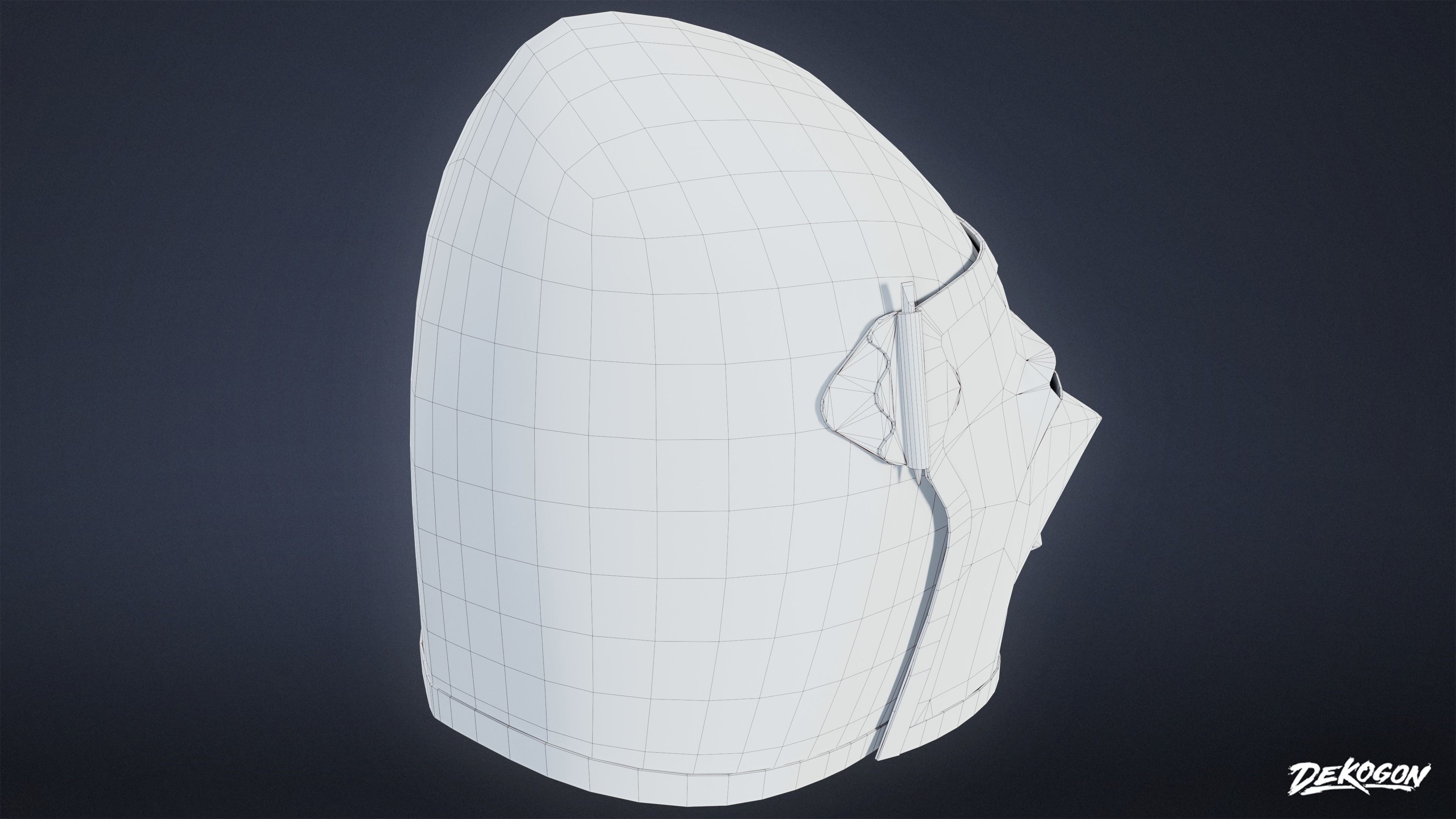 MEDIEVAL - Helmet 03 - LOW POLY Low-poly 3D model_9