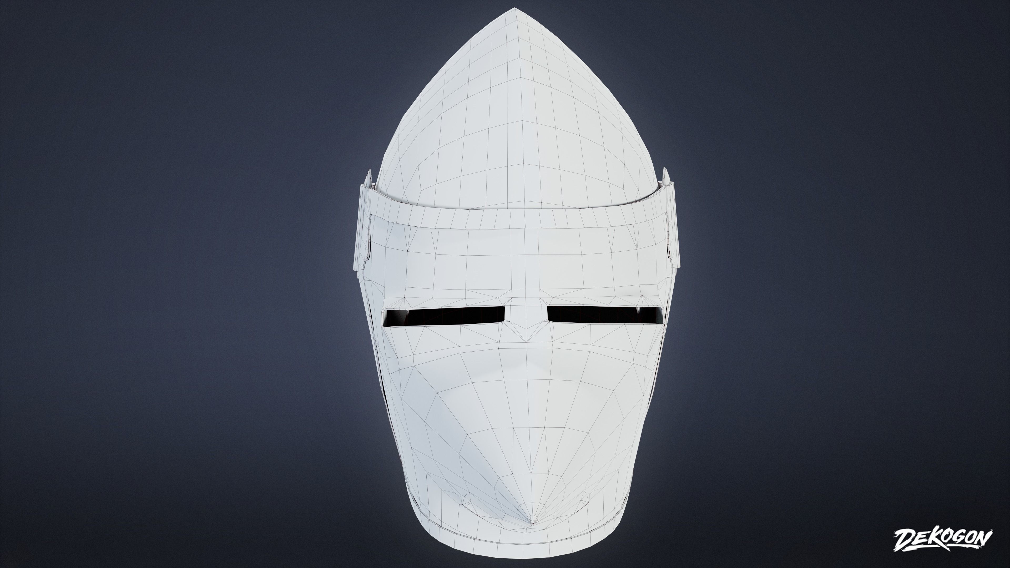 MEDIEVAL - Helmet 03 - LOW POLY Low-poly 3D model_8