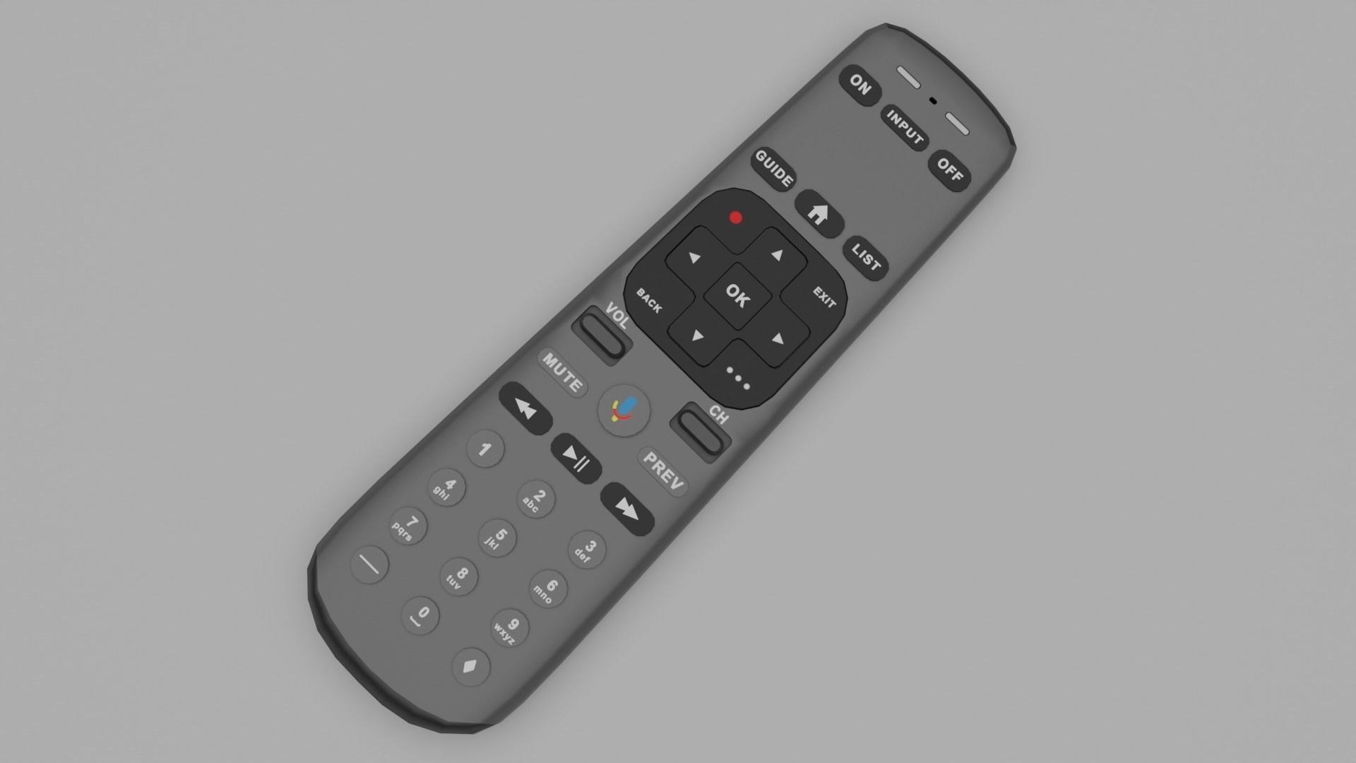 Direct TV Gemini Remote Low-poly 3D model_3