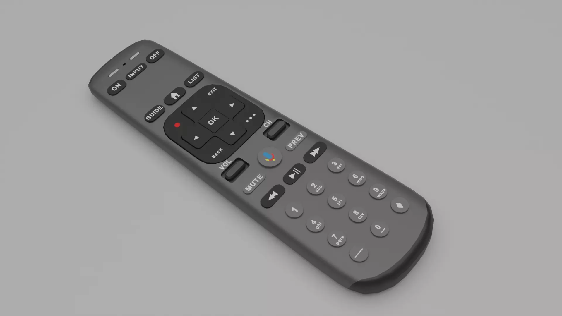 Direct TV Gemini Remote Low-poly 3D model_0