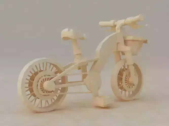 Cartoon Messenger bike Origami Toy bike low