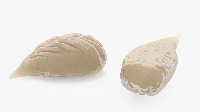 Leaf Shaped Dumpling Cooked 3D model 6