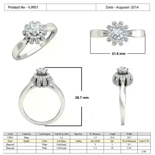 96 solitaire rings pack 